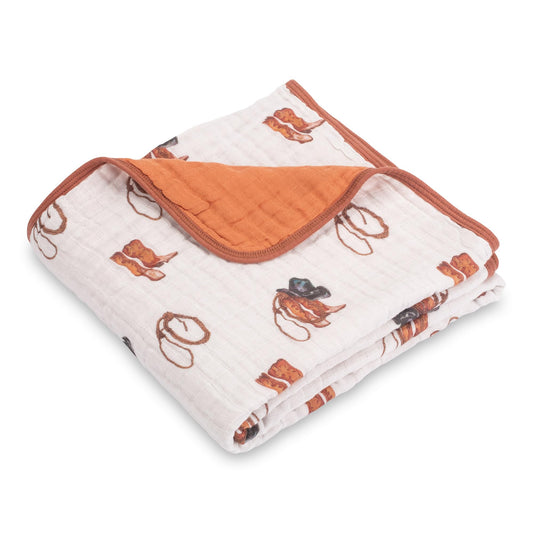 LollyBanks Manta de muselina para bebé 100% algodón orgánico, edredón de muselina ligero, manta para niños de 6 capas 47" x 47", mantas de recepción para guardería, artículos esenciales para bebés