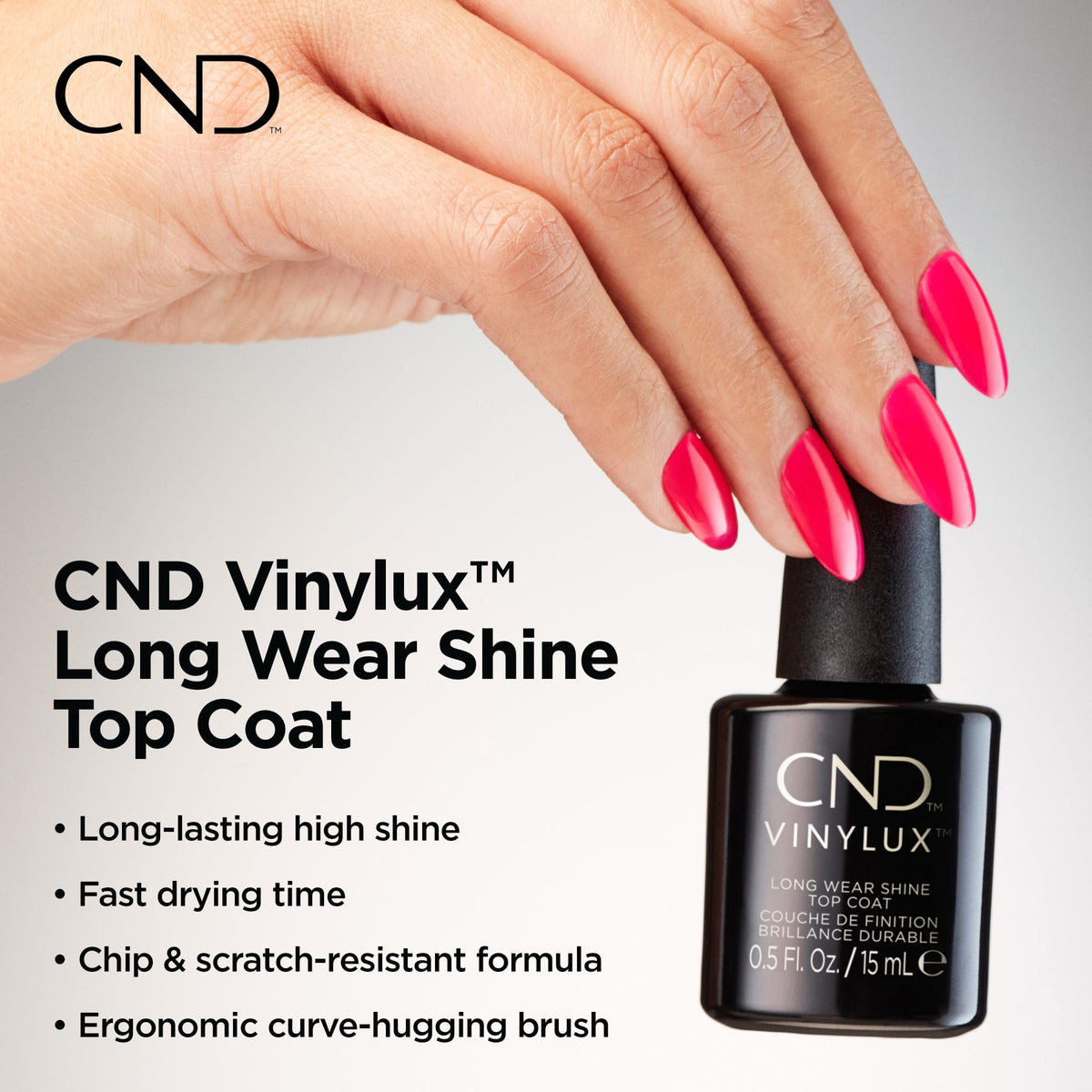 CND Vinylux Top coat de larga duración - 15ml