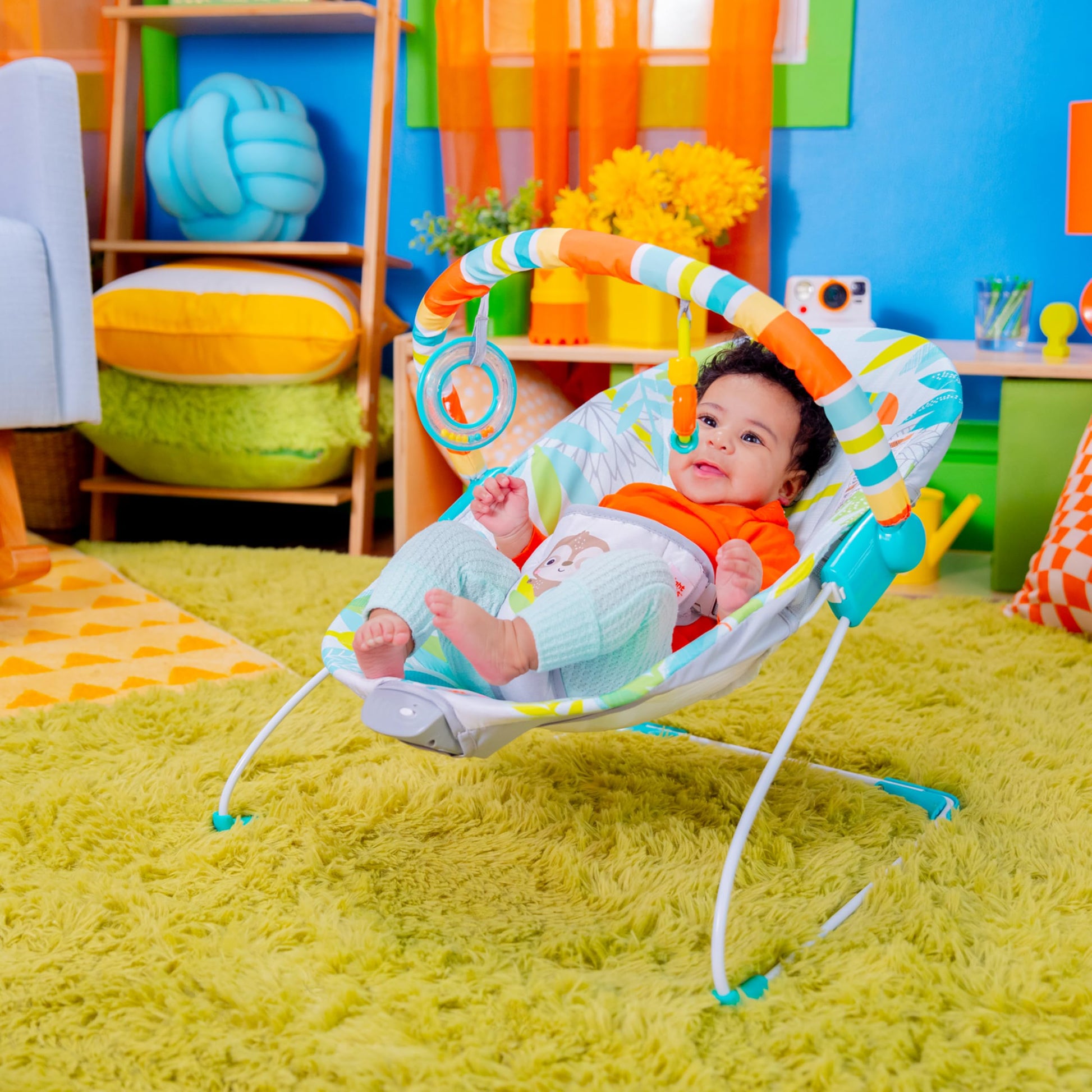 Bright Starts Asiento Fijo con Vibración para Bebés