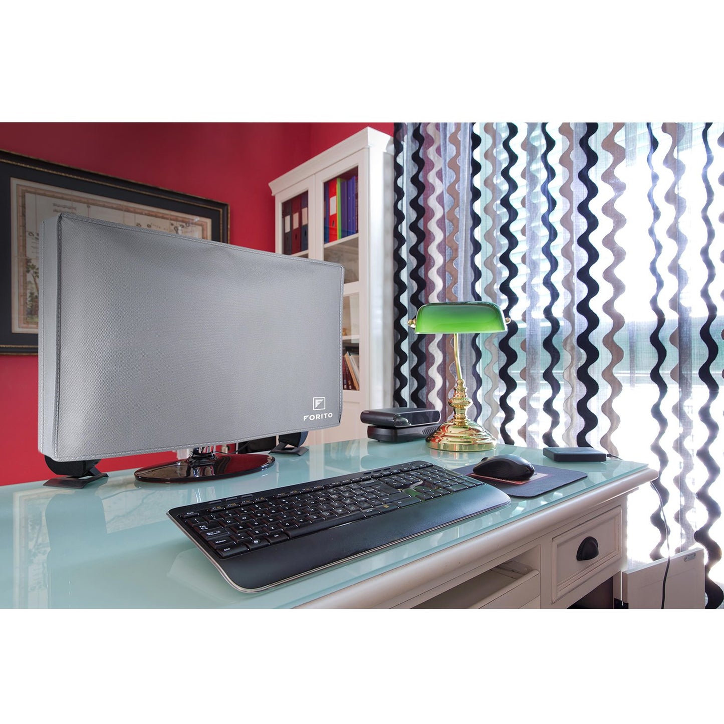 Cubierta universal para monitor de computadora de 27 pulgadas, 28 pulgadas, 29 pulgadas, cubierta antipolvo para visualización LCD/LED HD de 27 a 29 pulgadas, tela no tejida a prueba de polvo,