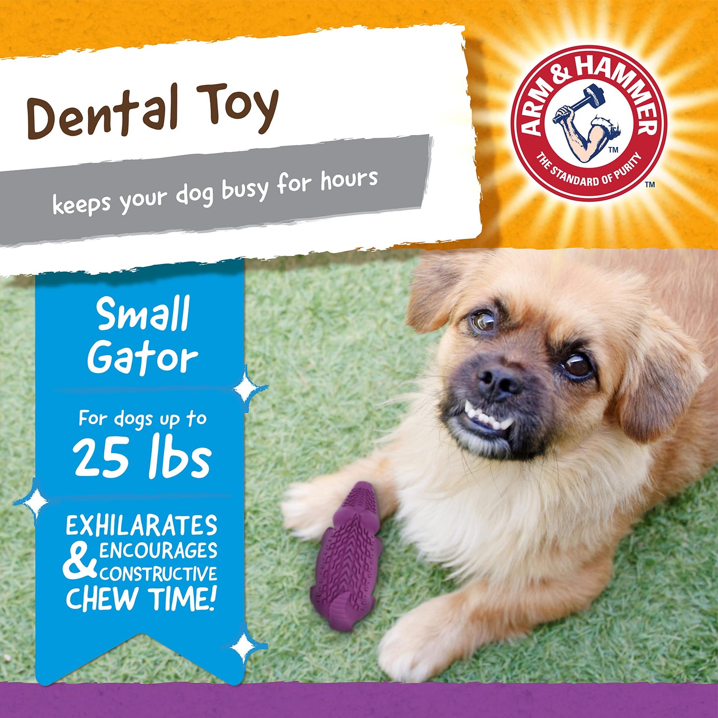 Arm & Hammer, Juguete para Perro Mini Cocodrilo de 5.2"