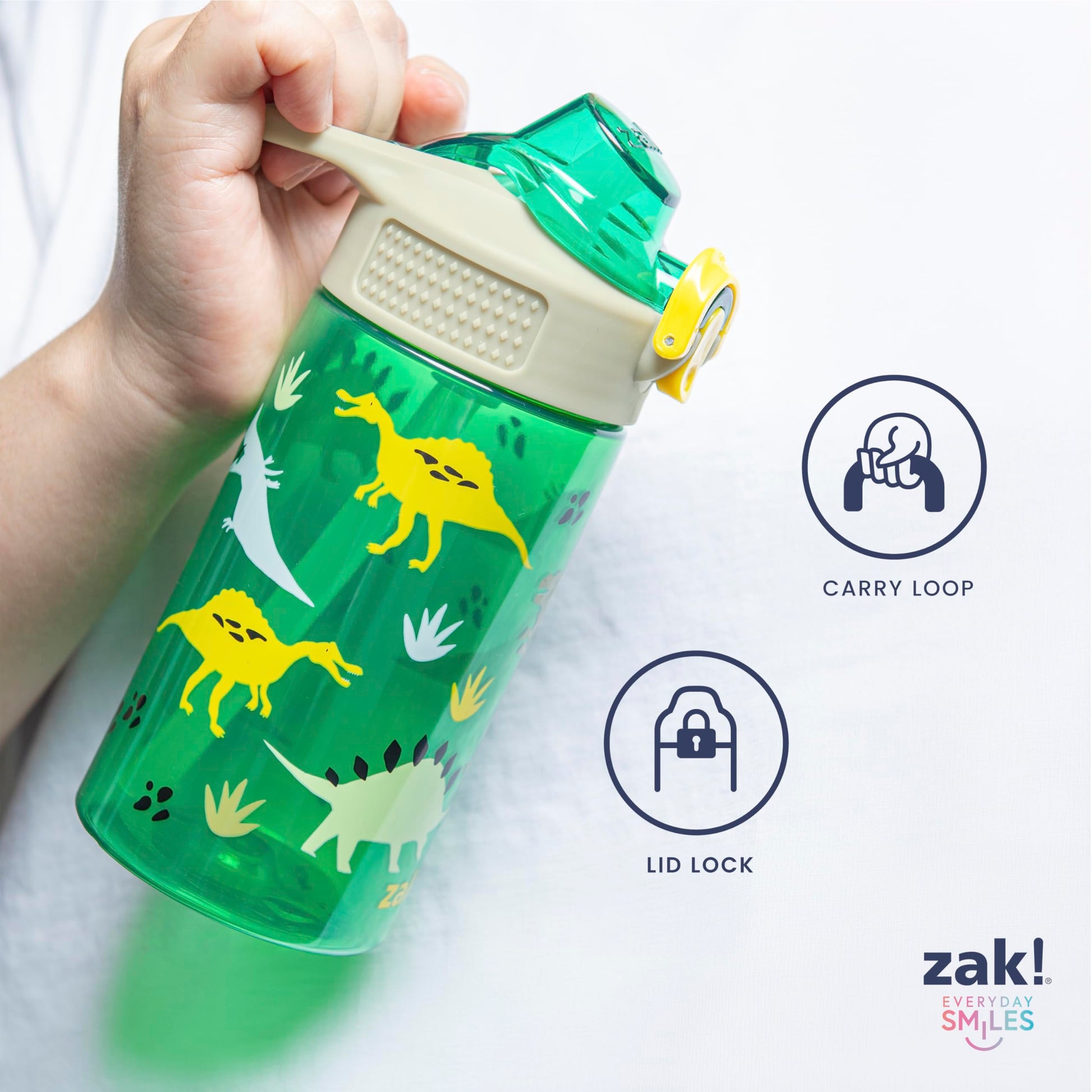 Botella de Agua Zak Designs Patrulla Canina con Popote y Mango a Prueba de Fugas para Niños