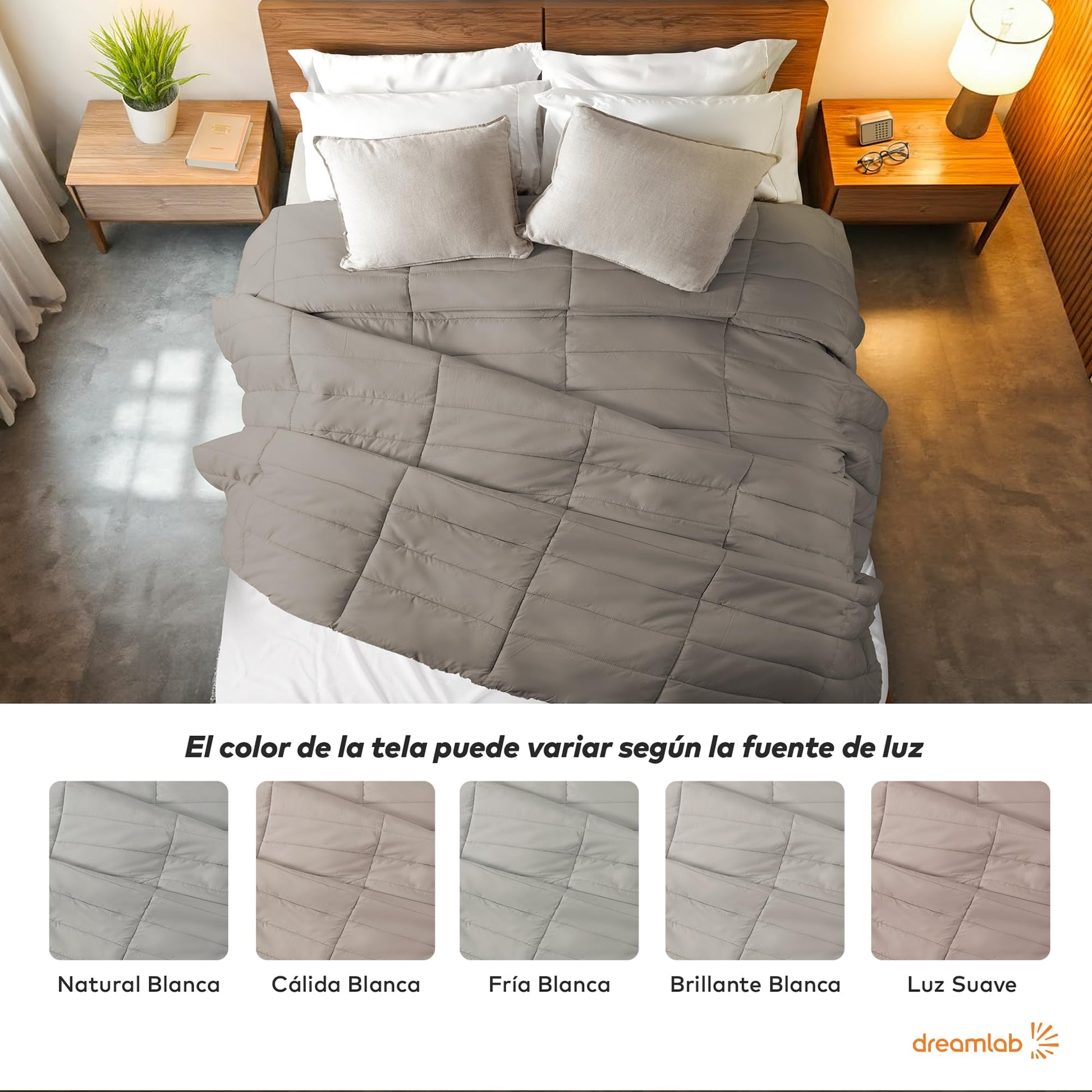 Edredón Dreamlab Arena Microfibras Recubiertas King Size Hipoalergénico