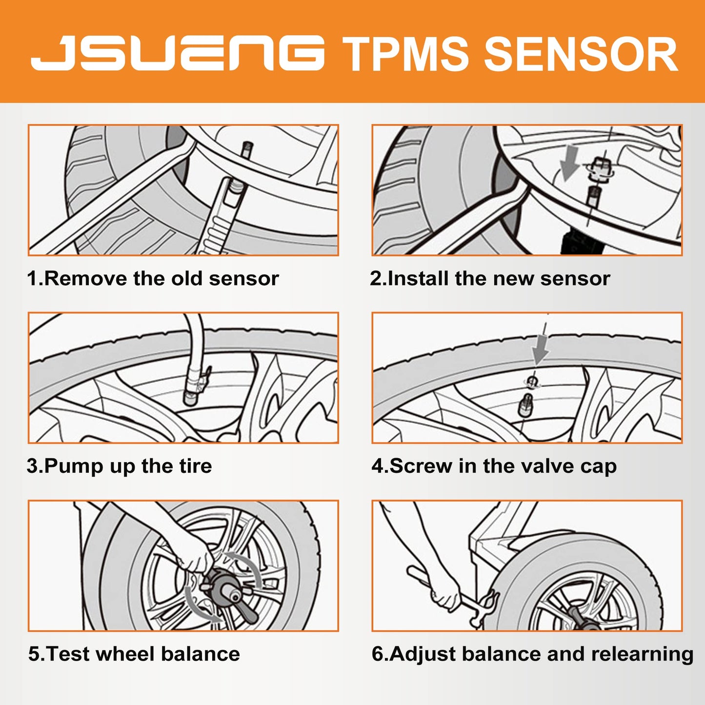 TPMS Sensor de Repuesto para Buick Cadillac Chevy GMC, Paquete de 4 sensores de Sistema de monitoreo de presión de neumáticos OEM #13598771 13586335 13581558 13598772