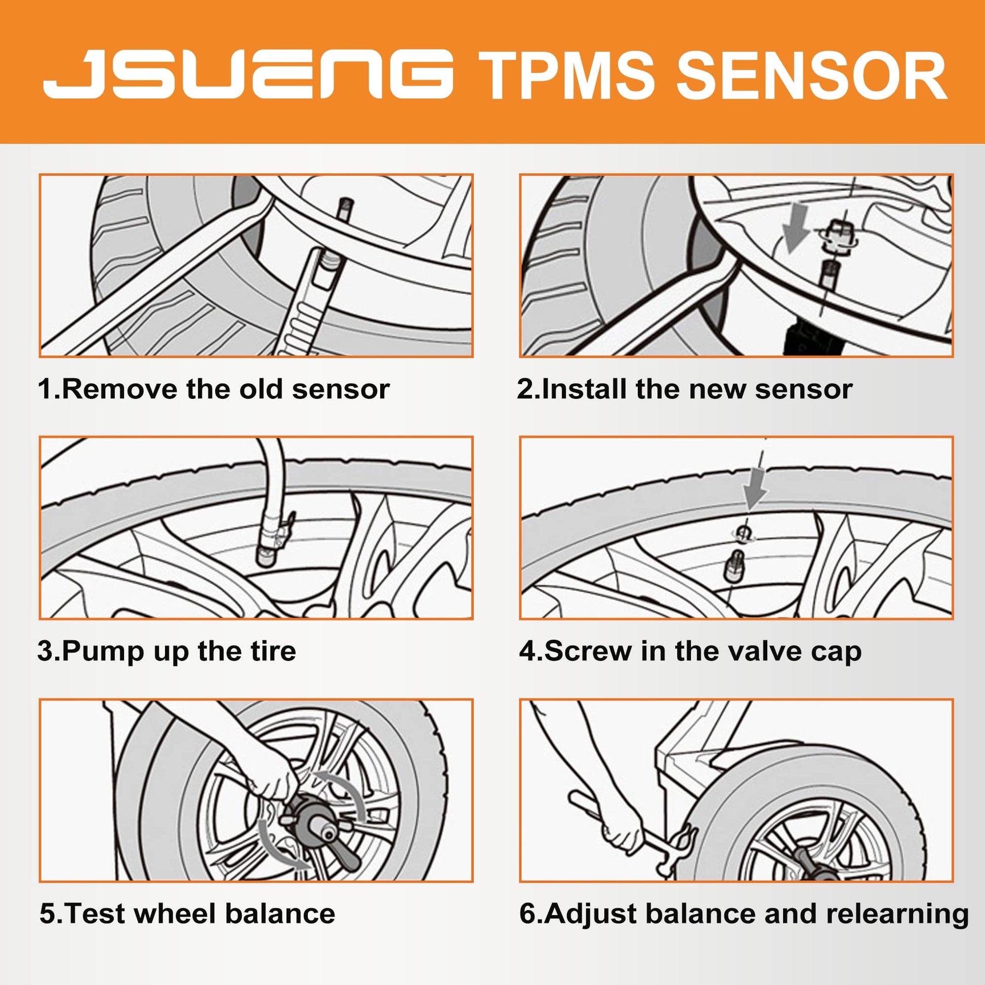 TPMS Sensor de Repuesto para Buick Cadillac Chevy GMC, Paquete de 4 sensores de Sistema de monitoreo de presión de neumáticos OEM #13598771 13586335 13581558 13598772