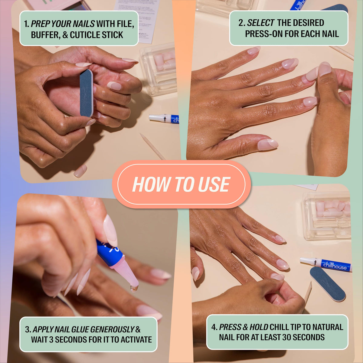 Chillhouse Chill Tips Firmas | Everything Zen, Press On Nail Kit
