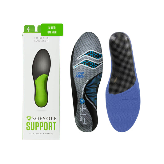 Plantillas Sof Sole Arco Bajo Gris para Hombre 9-10 y Mujer 11-12