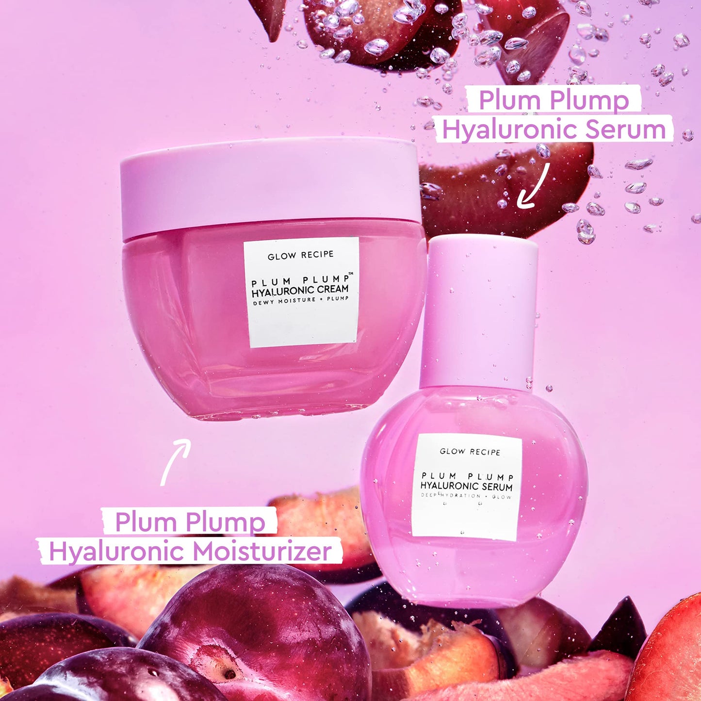 Glow Recipe Plum Plump Hyaluronic Acid Face Cream Refill Pod - Dewy Glow Hydrating Face Moisturizer Plumps, Balances Skin - Vegan Whipped Gel Moisturizer with Polyglutamic Acid & Ice Willowherb (50ml)