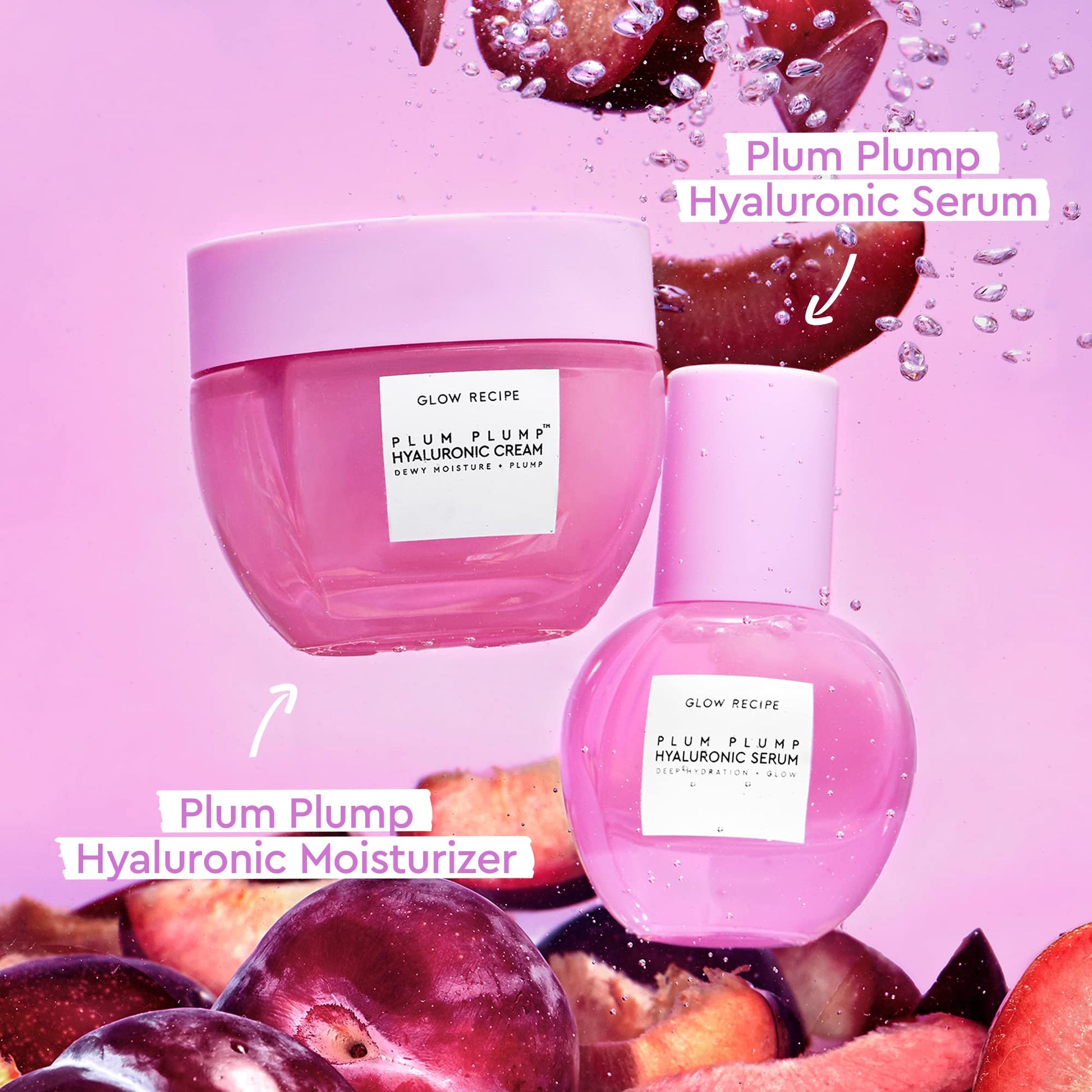 Glow Recipe Plum Plump Hyaluronic Acid Face Cream Refill Pod - Dewy Glow Hydrating Face Moisturizer Plumps, Balances Skin - Vegan Whipped Gel Moisturizer with Polyglutamic Acid & Ice Willowherb (50ml)