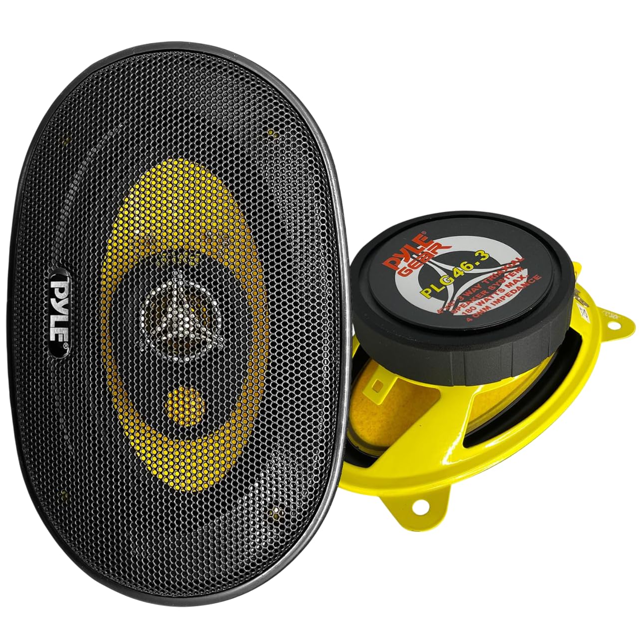 Bocinas para Auto Pyle 3 Vías Pro 4x6 180 Watts Negro con Mid Tweeters y Profundidad de Montaje 2 pulg.