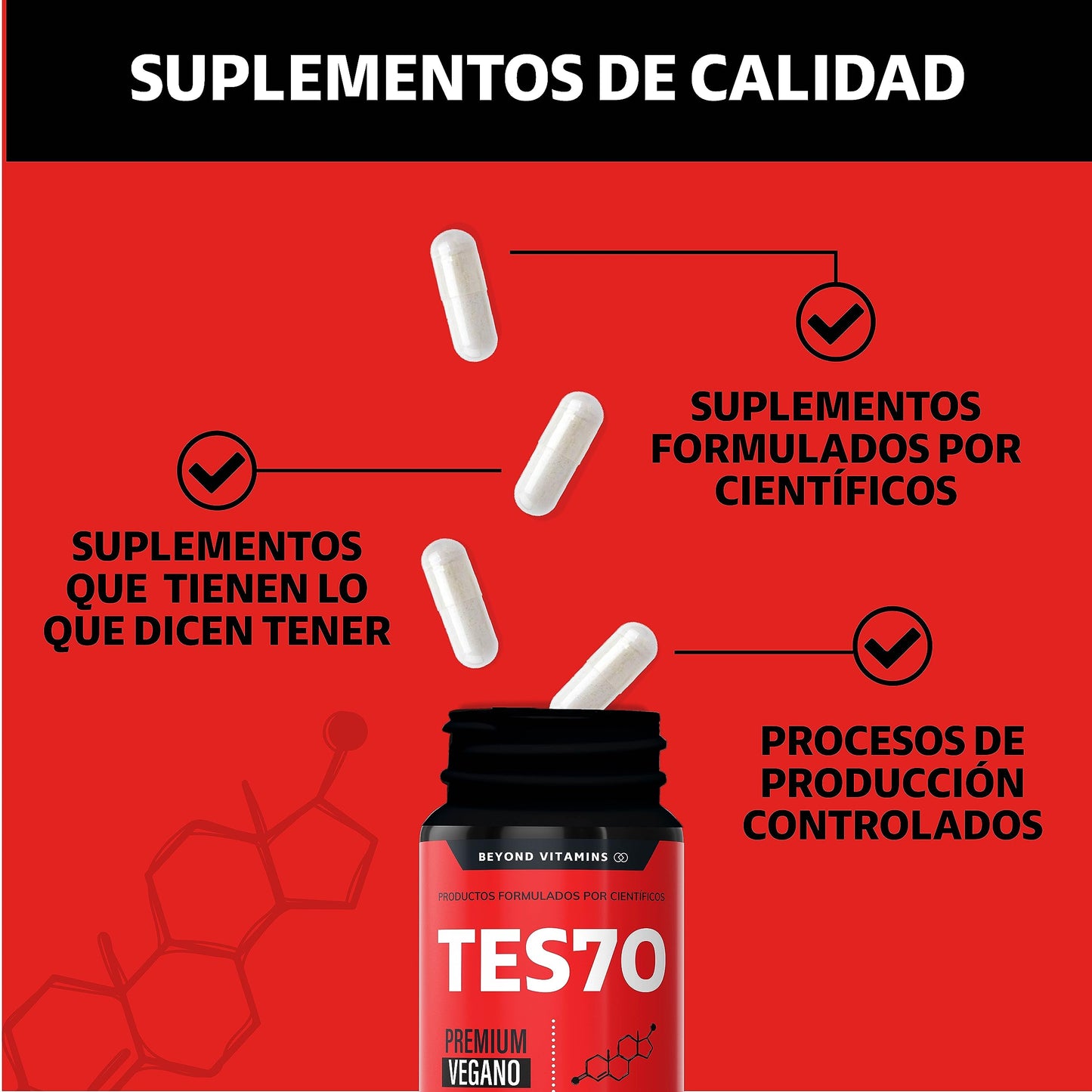 Suplemento Testo Hombres Maca Negra Fenogreco Ingredientes Naturales 180 Cápsulas para Hombre