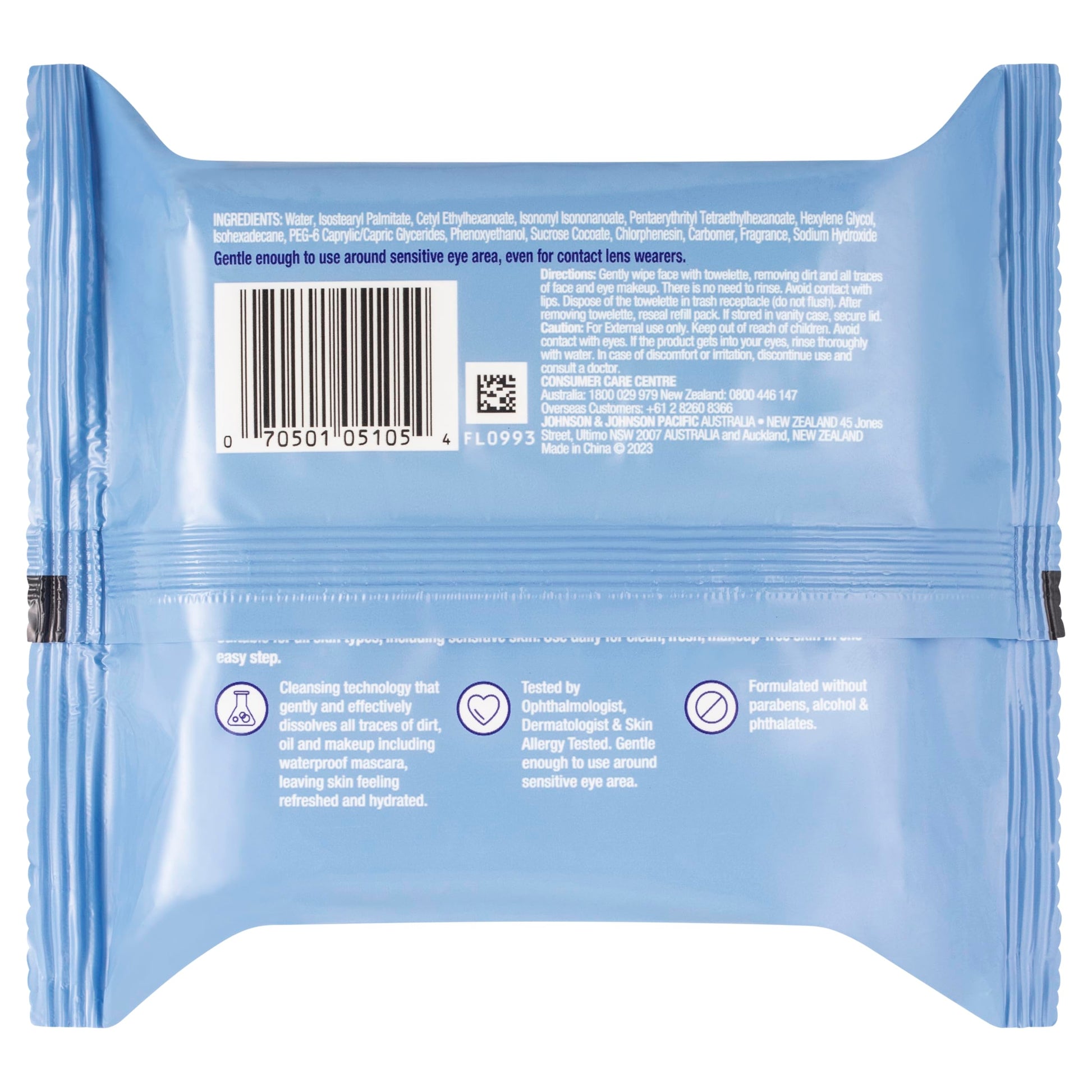 Neutrogena Toallitas Desmaquillantes Ultra Soft, 25 piezas