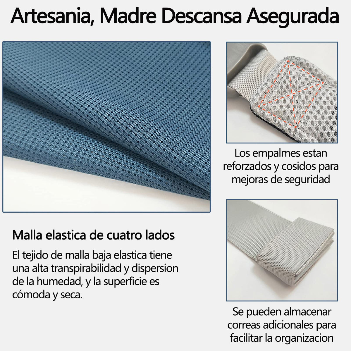 Fular portabebes para bebes de 0 a 36 meses,fular para bebés de algodón 100% transpirable, fular ergonomico para bebe ajustable con manos libres,com manual de colocacion,para recién nacidos (Azul)