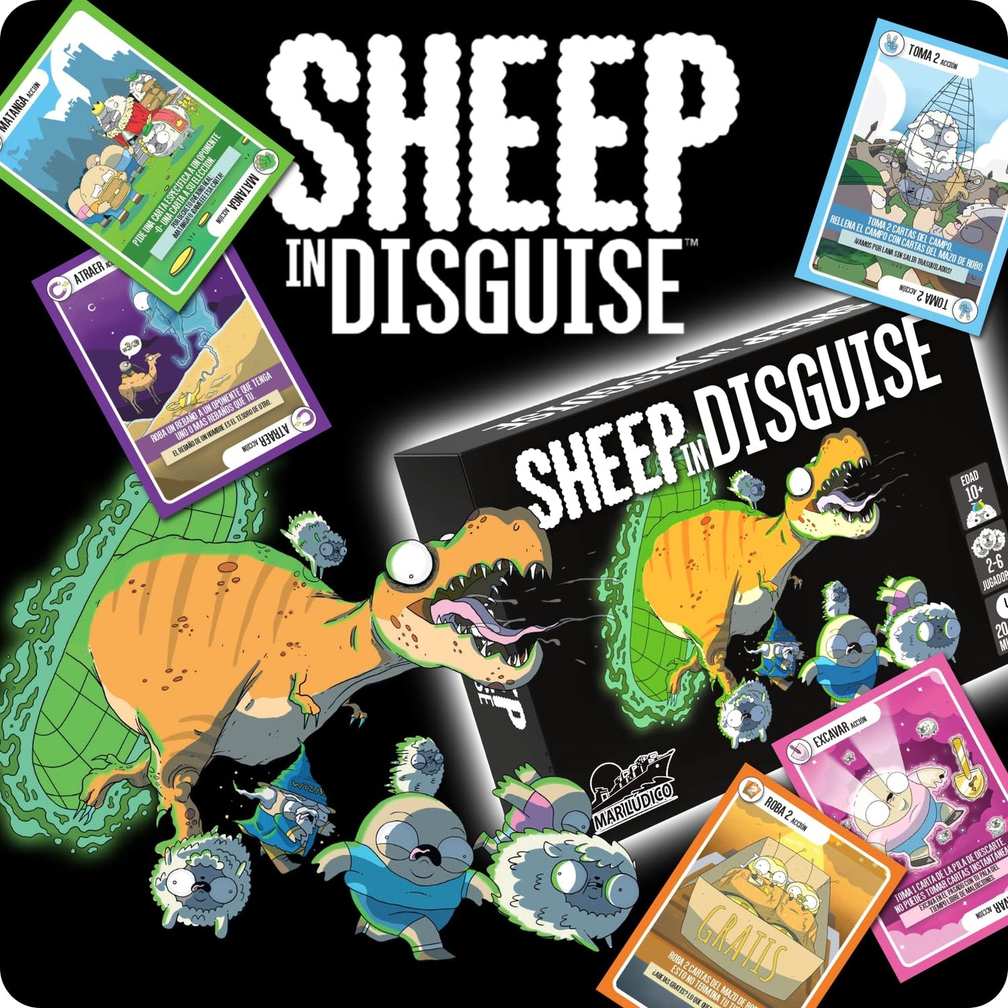 MAR LÚDICO | Sheep in Disguise | Juego de Mesa de Deducción y Estrategia | 2-6 Jugadores | Juego para Toda la Familia | Disfraza a Tus ovejas y Evita los Depredadores