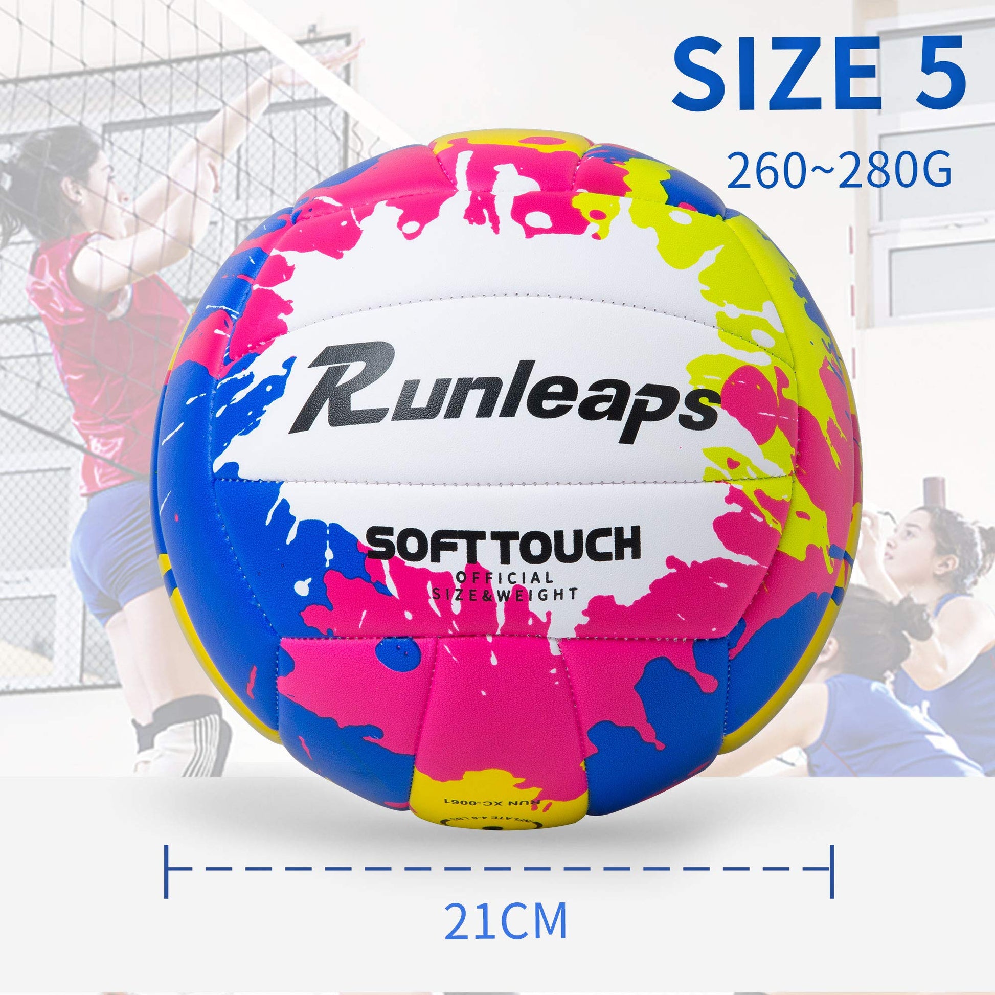 Pelota de Voleibol Runleaps Arena para Deportes acuáticos Tamaño Oficial 5 Suave Impermeable