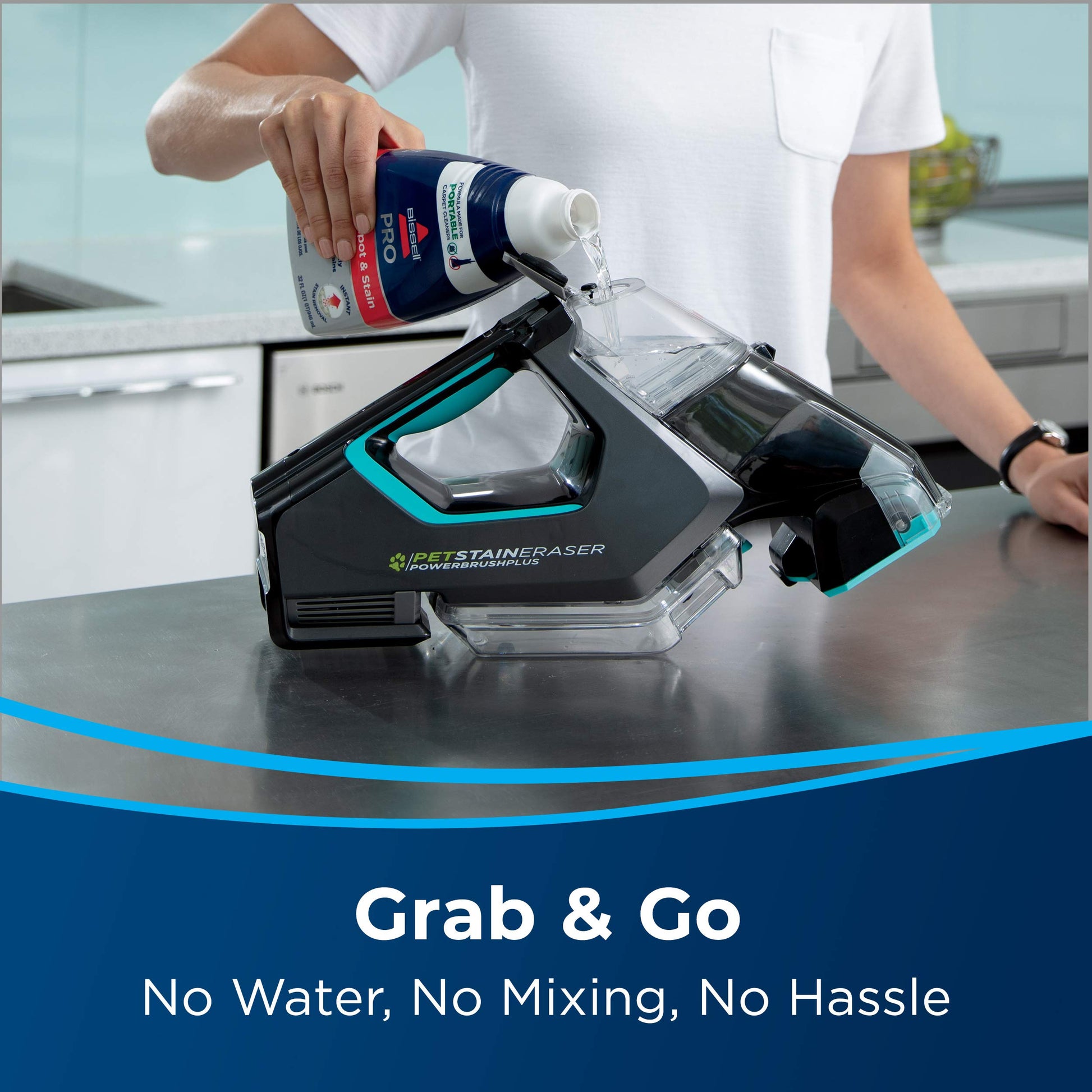 Bissell 2837 - Borrador de Manchas para Mascotas, 20 Minutos de Funcionamiento, DirtLifter PowerBrush, Herramienta estacionaria para Mascotas, fórmula oxy Spot & Stain Incluido, 2837