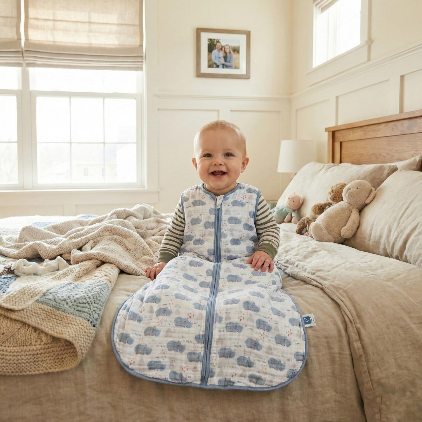 TADO MUSLIN Saco de dormir para bebé, 100 % algodón orgánico, manta para niños pequeños, 0,5 TOG (2-4T)