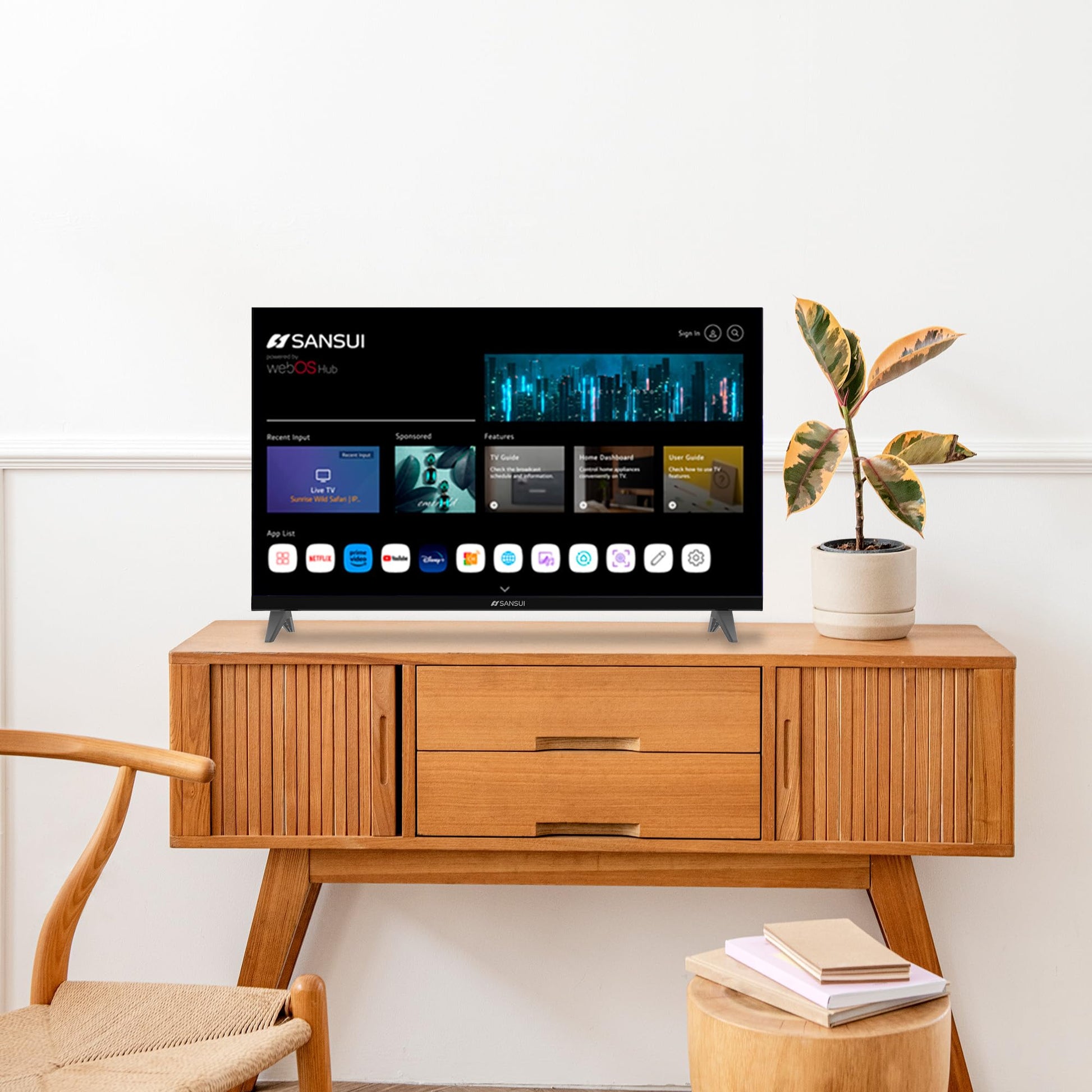 SANSUI SMX24VAHW TV 24" HD Smart TV, WiFi Sistema Operativo WebOS Series 2024 (24" HD)