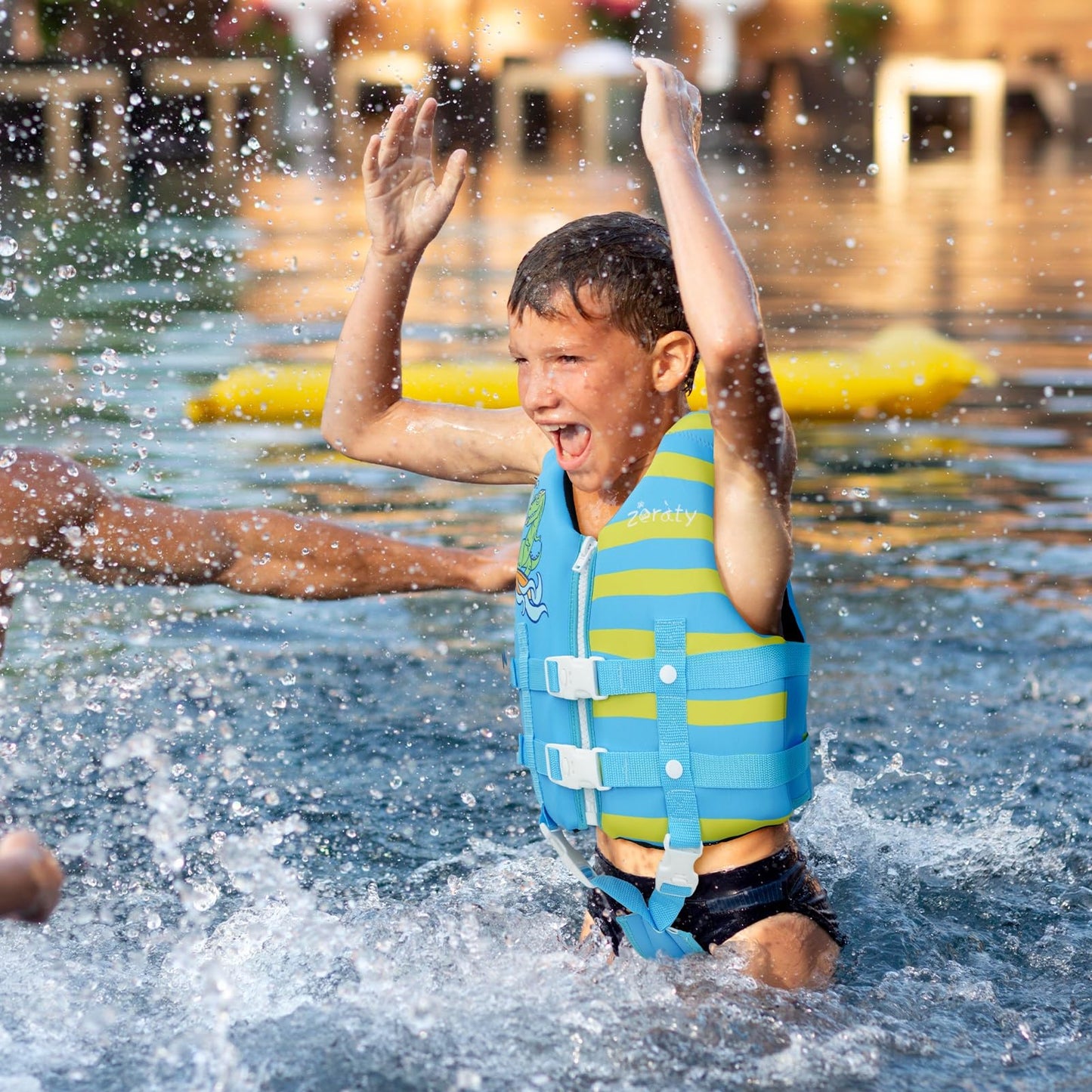 Chaleco de Natación Zeraty Neopreno Azul con Correas Ajustables para Niños y Niñas