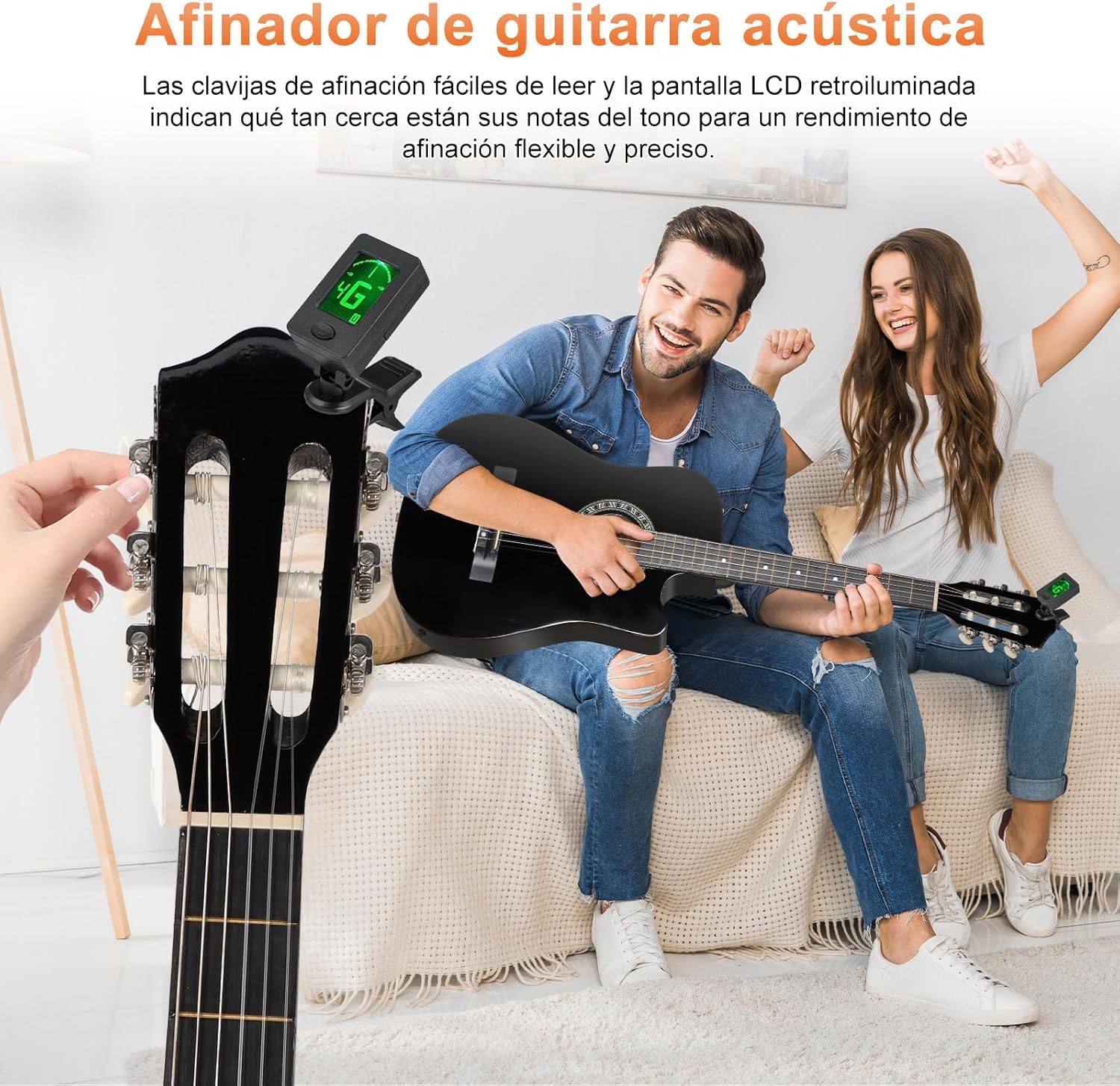 Guitarra Electrica Acustica 38", 6 Cuerdas de Metal, Cuerpo de Madera de Tilo, con Ecualizador de 4 Bandas, Incluye Funda, Afinador, Cuerdas de Repuesto y Más, Adecuada para Expertos y Principiantes