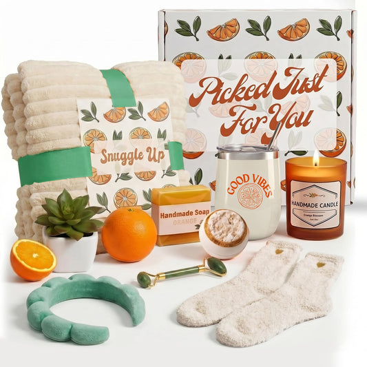 Cestas de Regalo Prefabricadas Get Well Soon Spa Relajante con Manta para Mujer