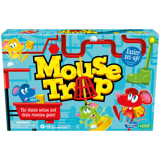 Hasbro Gaming Juego de Mesa con Trampa para Ratones para niños de 6 años en adelante, Juego clásico para 2 a 4 Jugadores, con configuración más fácil Que Las Versiones anteriores