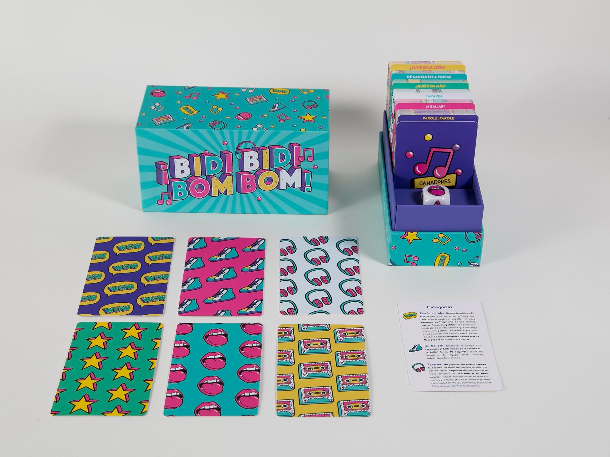 Hellofun! Bidi Bidi Bom Bom, el Juego de Mesa y Regalo Perfecto para los Amantes de la música: ¡Casi 200 Pruebas para Poner a Prueba tu Talento!