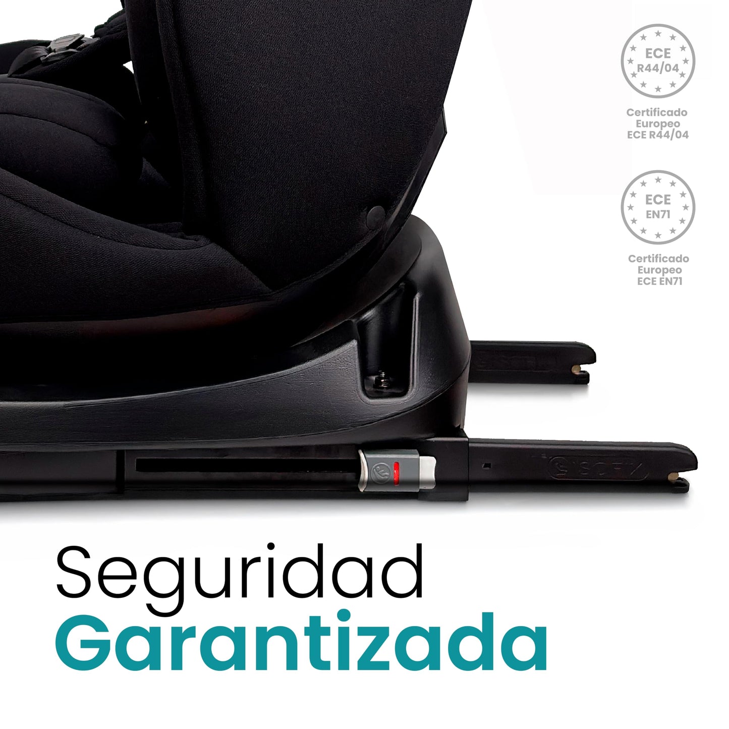 Amulay Autoasiento Kiddo ISOFIX 360°, 0 a 12 Años, Negro