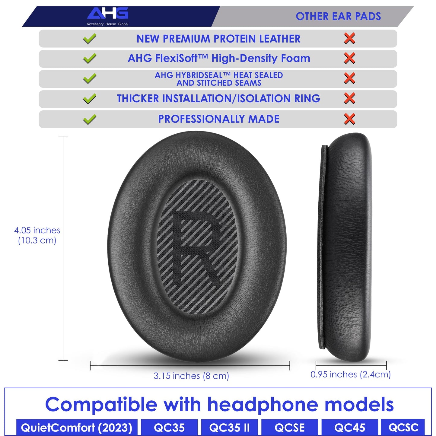 Bose QuietComfort (edición 2023), QC45, QCSE, QC35, QC35 II Combo Pack (AHG-QC-2023-BLACK-COMBO)