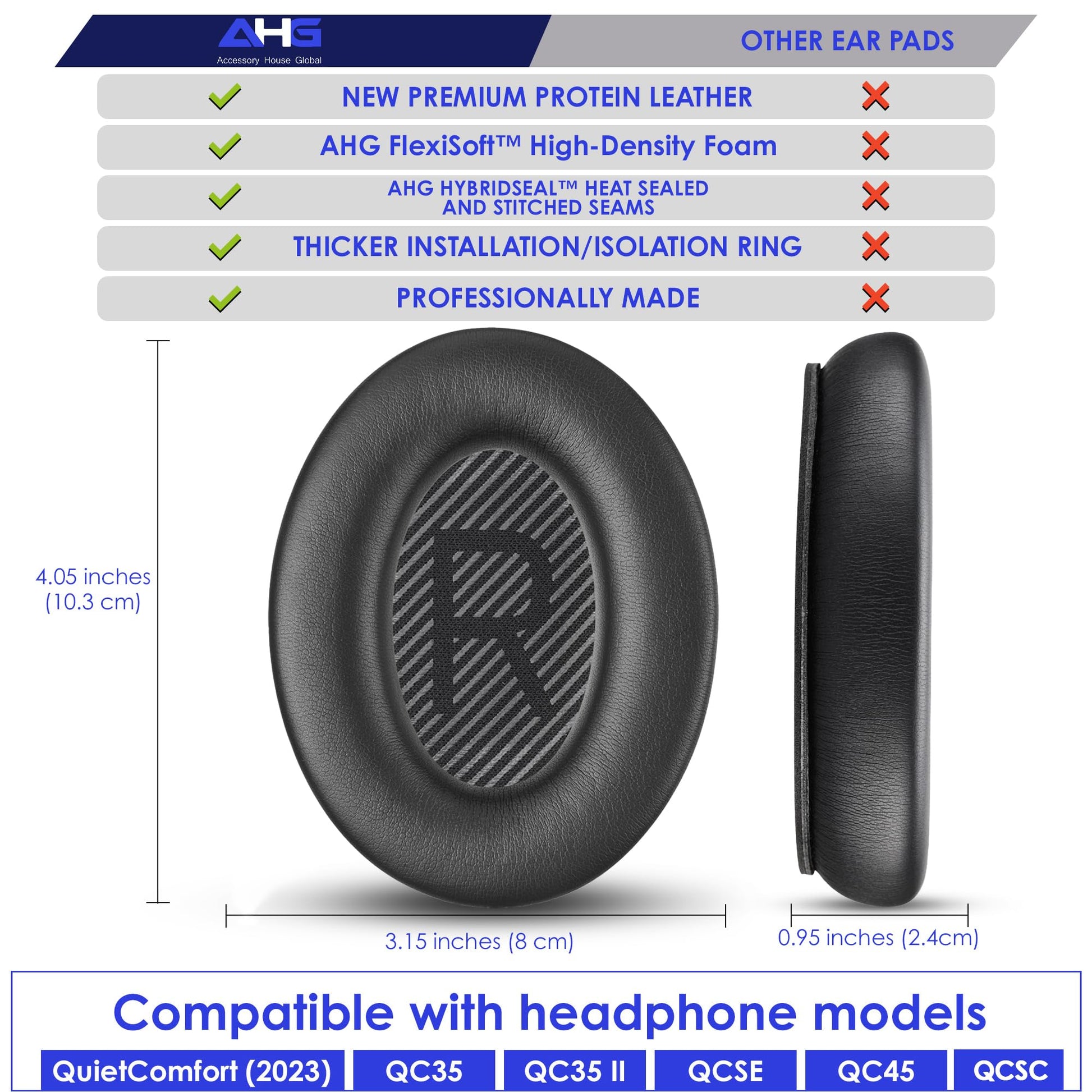 Bose QuietComfort (edición 2023), QC45, QCSE, QC35, QC35 II Combo Pack (AHG-QC-2023-BLACK-COMBO)