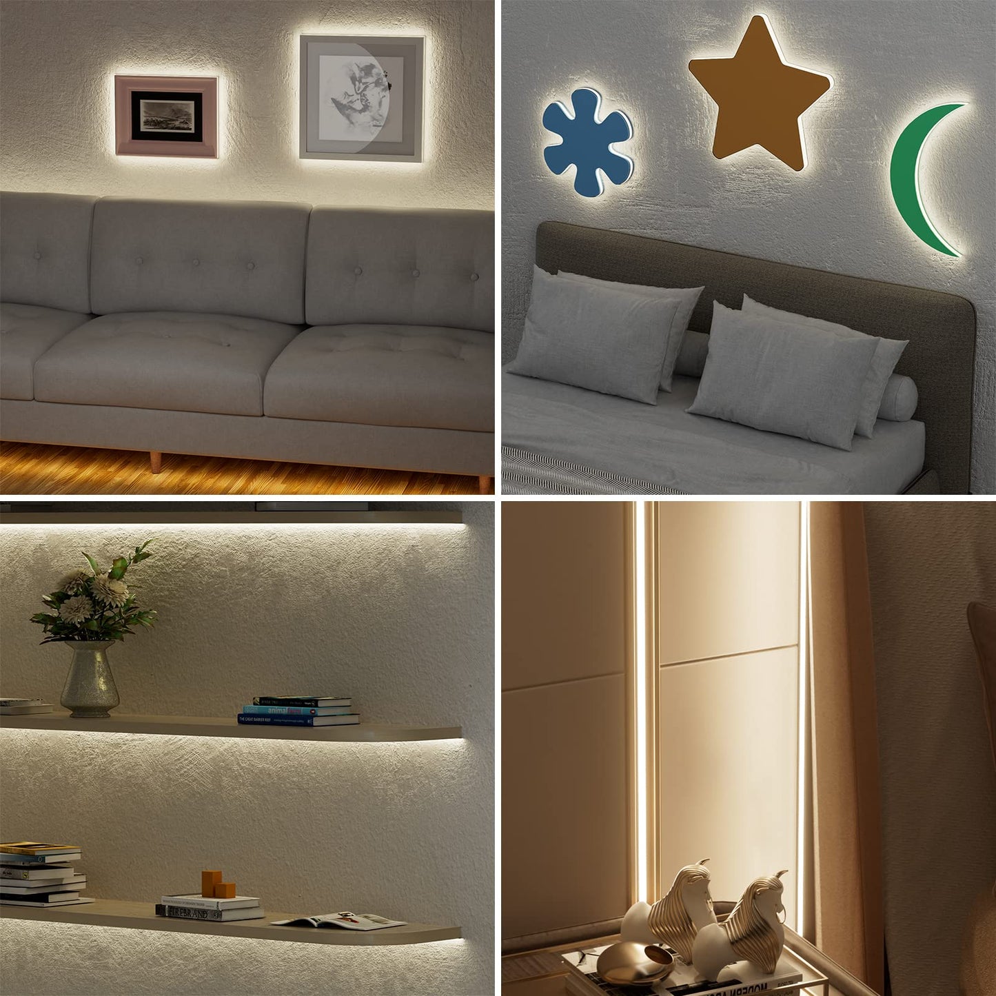 Tira de Luz LED Pautix Blanco Natural Súper Brillante 2400 LED para Iluminación de Bricolaje