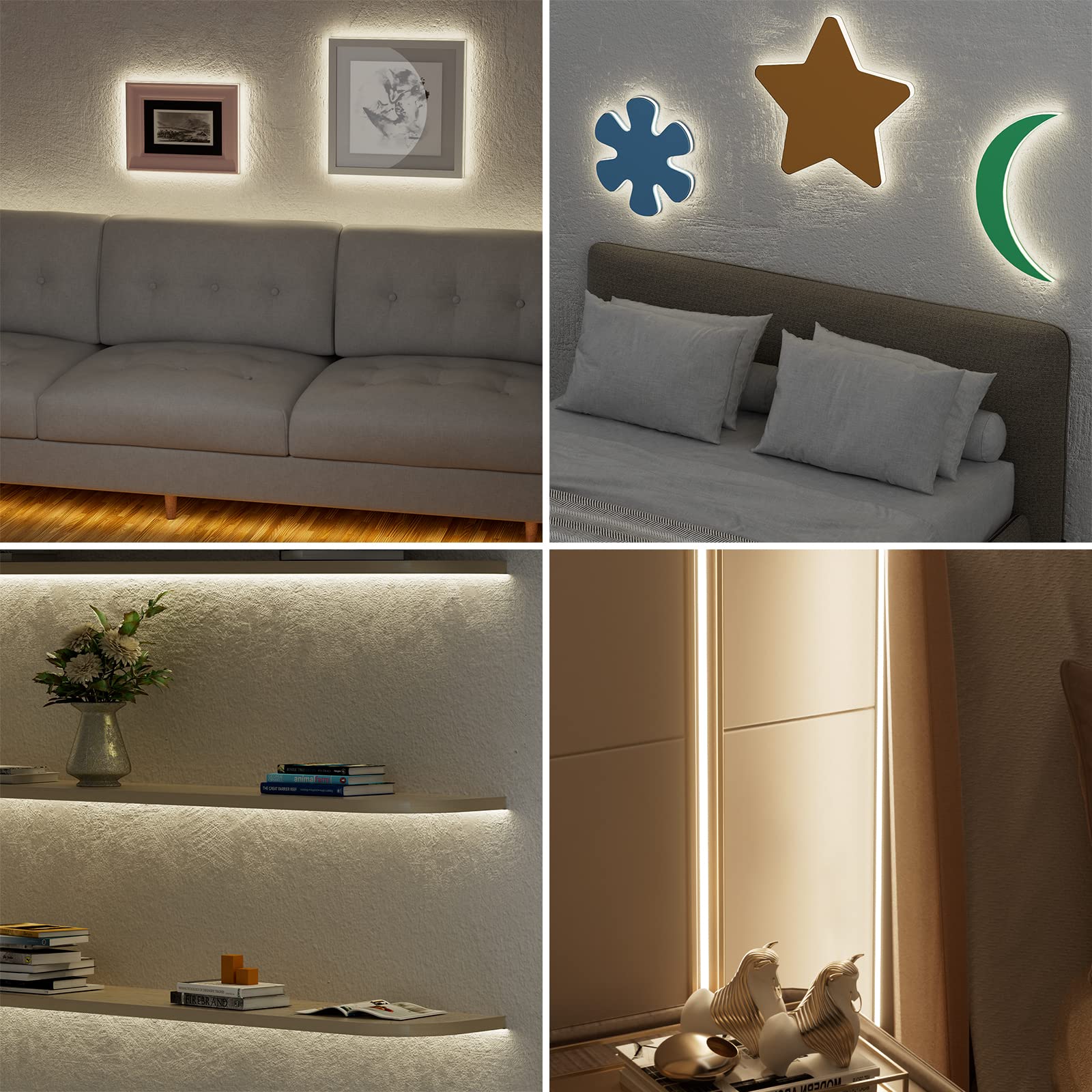 Tira de Luz LED Pautix Blanco Natural Súper Brillante 2400 LED para Iluminación de Bricolaje