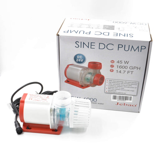Jebao DCW SINE DC - Bomba de agua controlable (DCW-6000), blanco/rojo