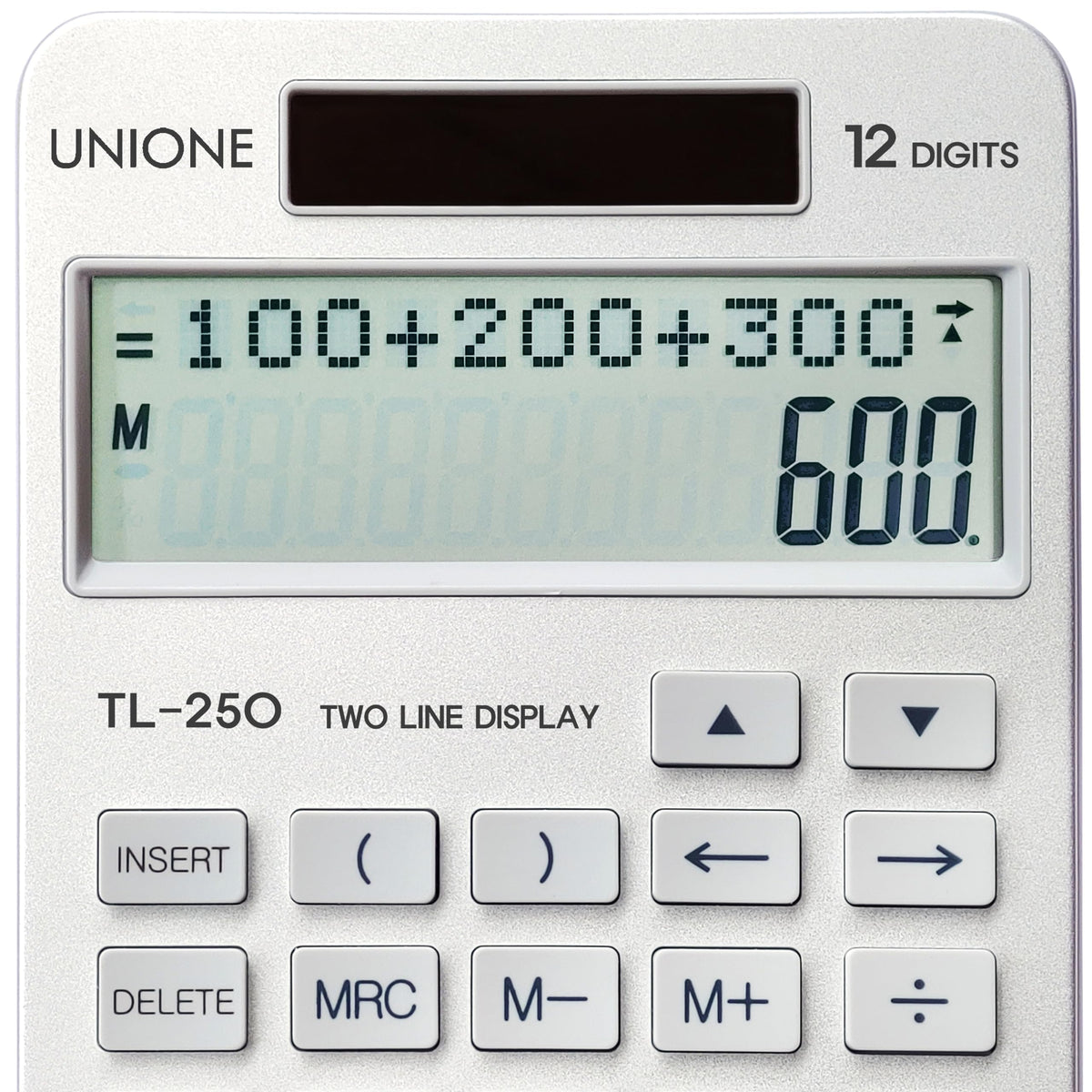 Calculadora de Computadora con Función Histórica y Pantalla LCD Grande Nueva Visualización de Dos Líneas Plata para Oficina y Hogar