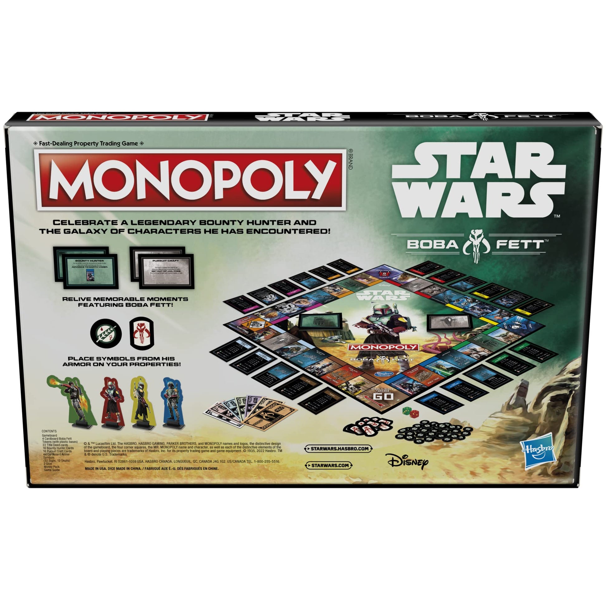 Hasbro Gaming Monopoly: Star Wars Boba Fett Edition Juego de Mesa para 4 Jugadores, a Partir de 8 años