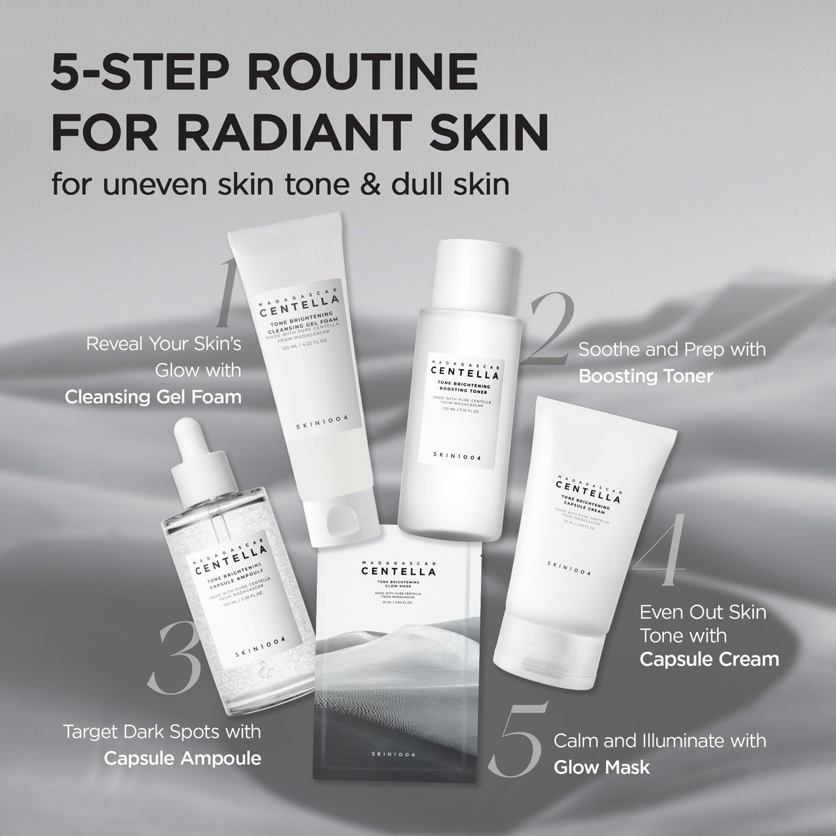 SKIN1004 Madagascar Centella Tone Brightening Cleasing Gel Foam 125ml