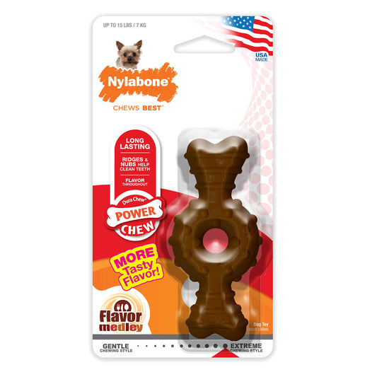 Juguete Para Perro, Marca Nylabone Hueso Power Chew Anillo Con Textura