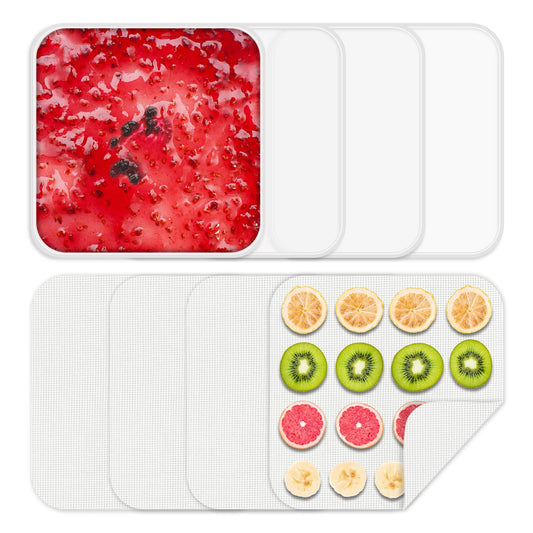 Cercker Juego de 8 bandejas deshidratadoras de silicona