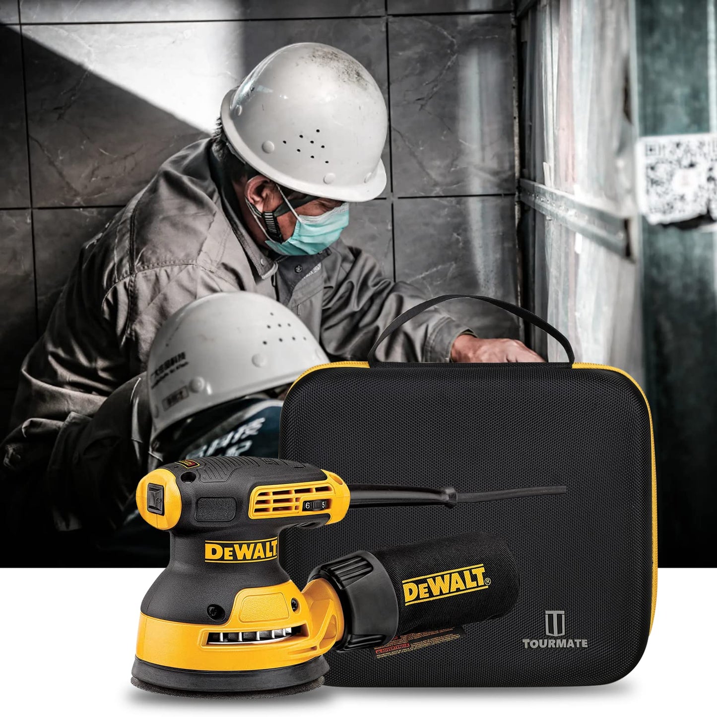 Funda rígida Tourmate compatible con lijadora de órbita aleatoria DEWALT DWE6423 y lijadora de palma DEWALT DWE6411K