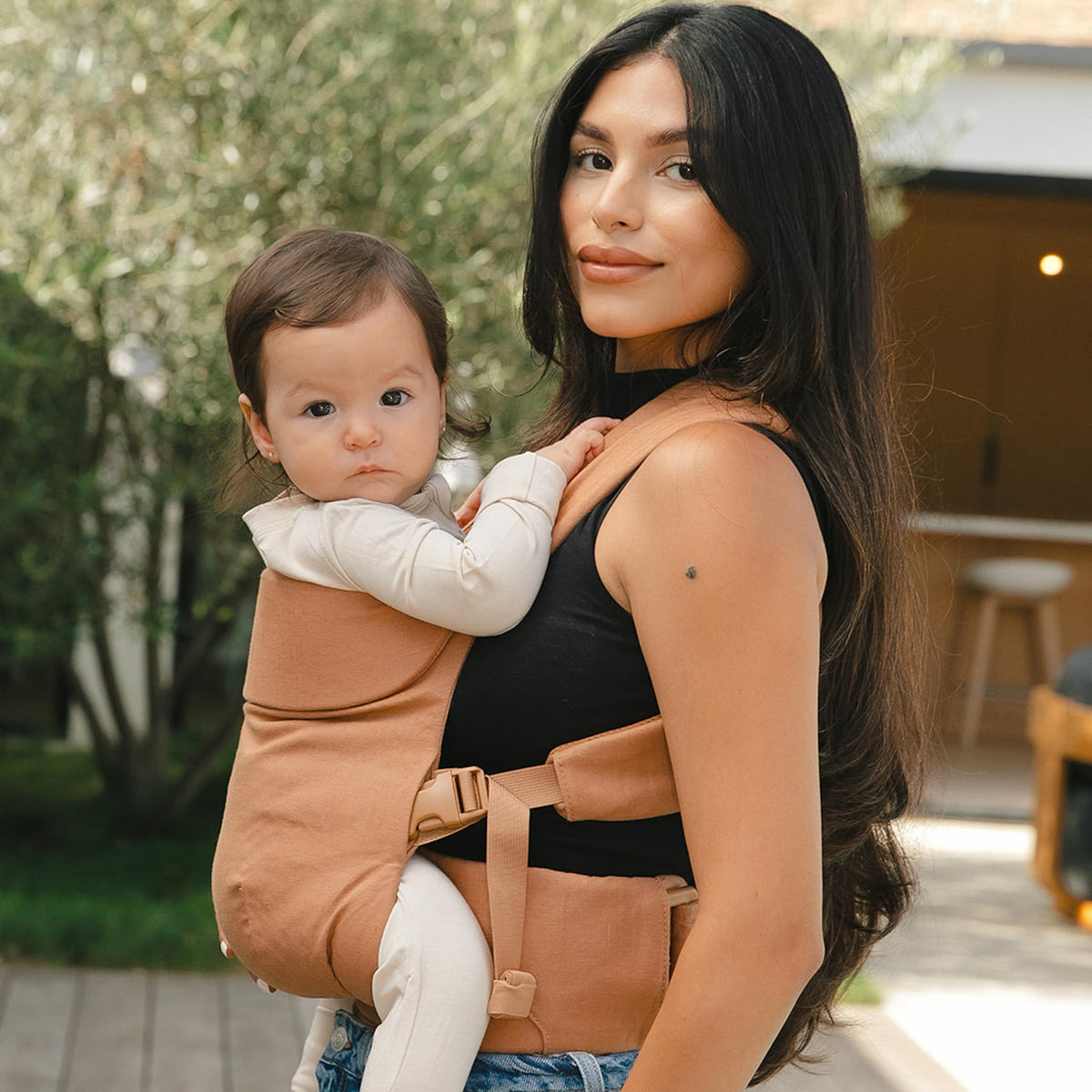 WildBird - Transportador aéreo - 7 a 45 libras - para mamás, papás y cuidadores - 100% fibras de lino europeas naturales, versátil y ajustable, tamaño grande, tela de sauce