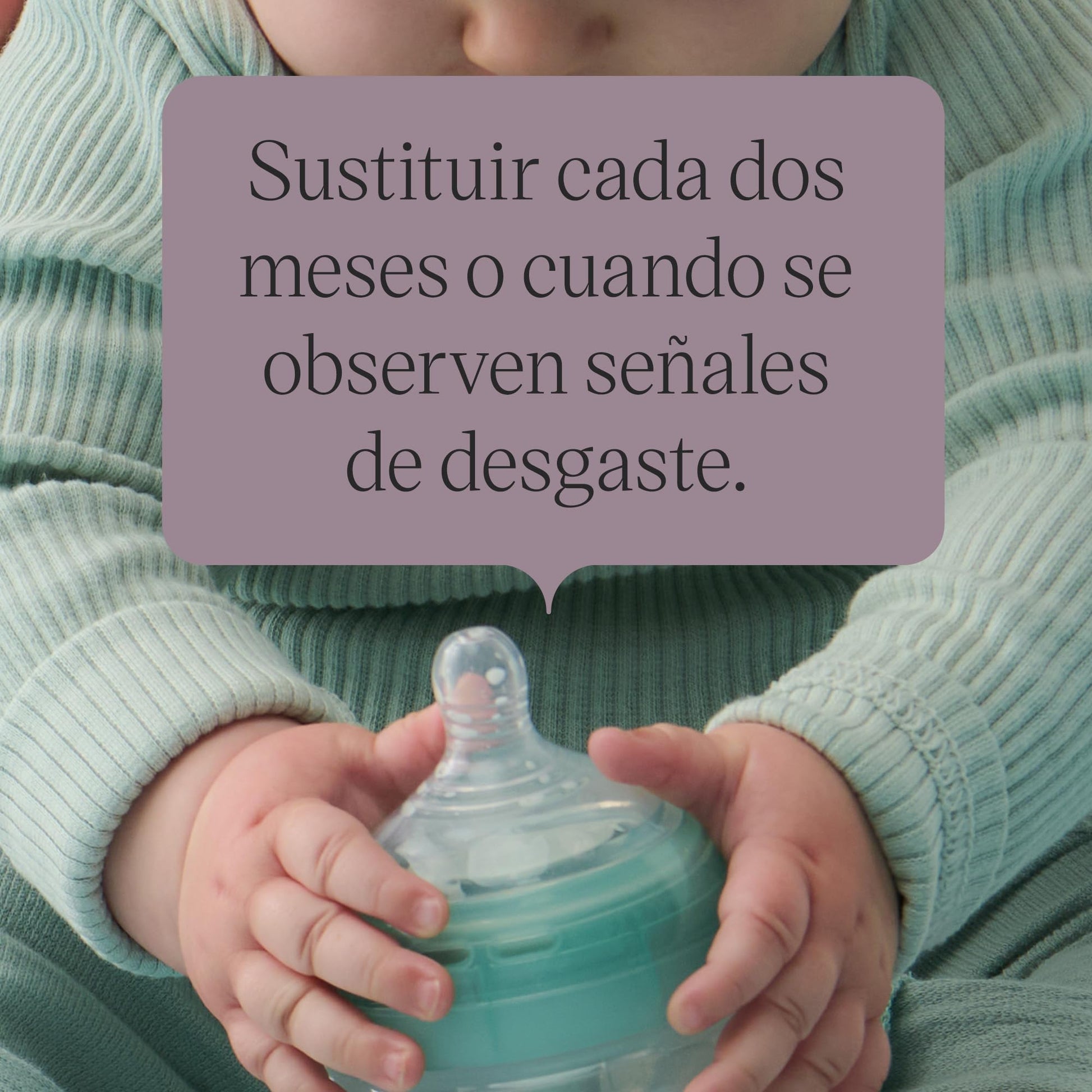 Reemplazo de Tetina Avanzado Tommee Tippee Transparente con Biberón Anticólicos Flujo Lento 0+ Meses