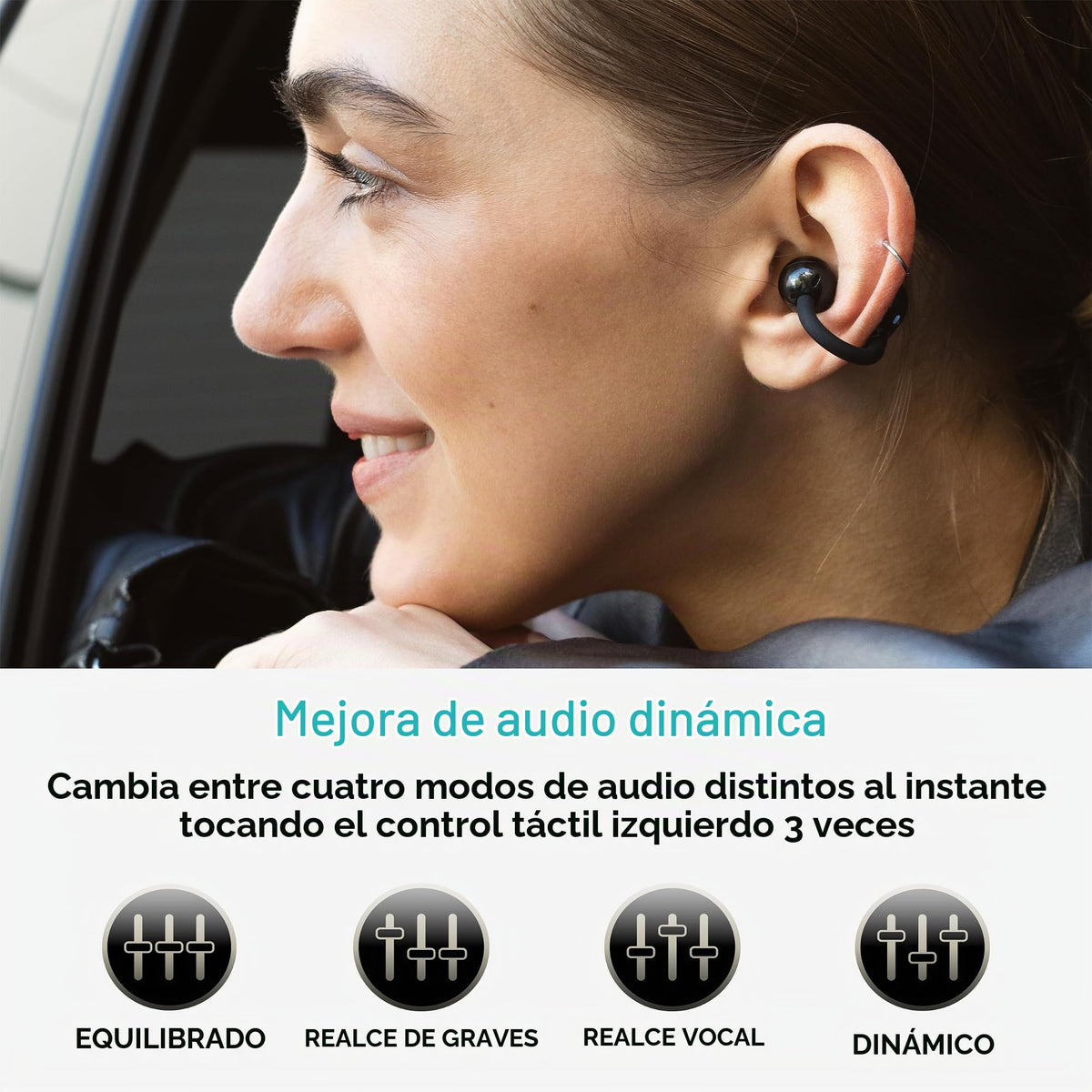 Auriculares Inalámbricos MEE audio Pebbles Air Negra con Bluetooth 5.3 y Reducción de Ruido para Deportes