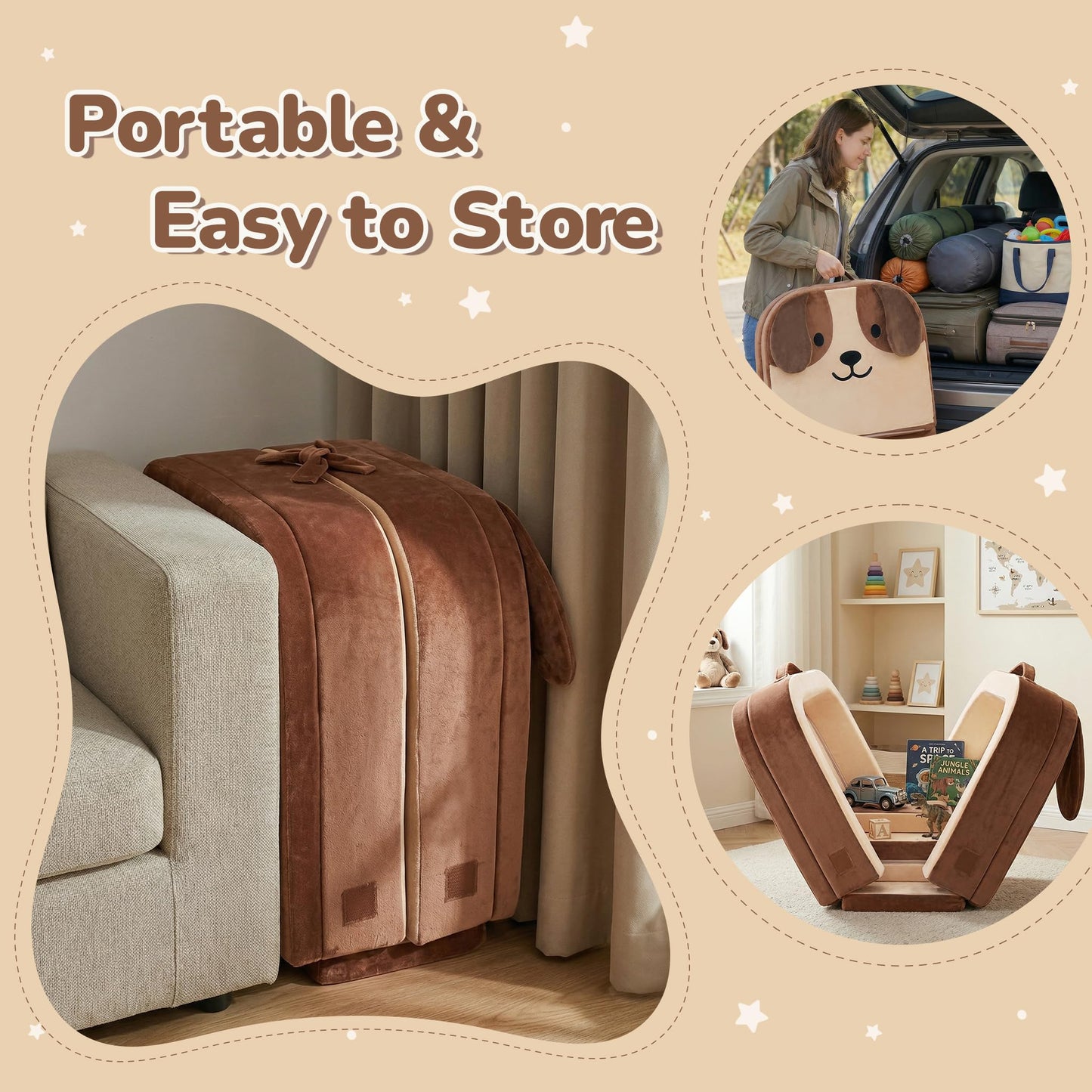 Zelladorra - Cama de viaje para niños, cama portátil para niños pequeños