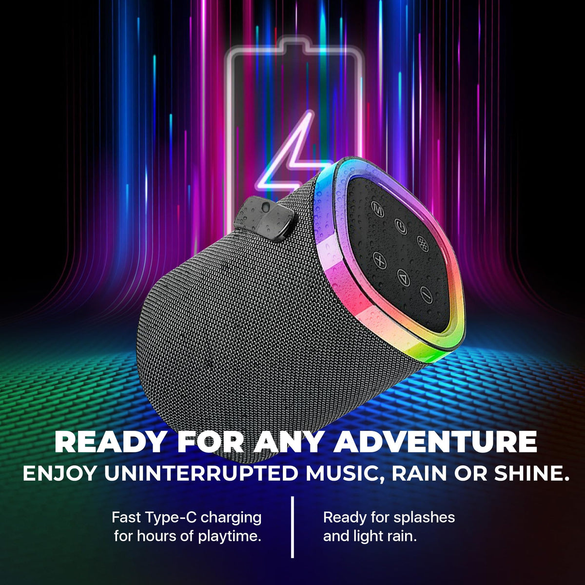 Altavoz Bluetooth Proscan Elite Luz Portátil Pequeño Inalámbrico Exterior