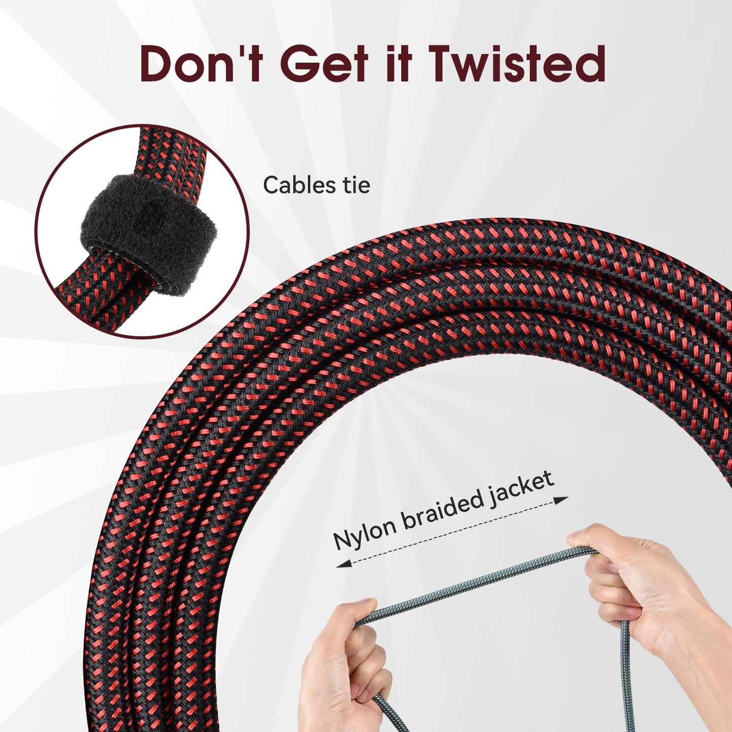 Cable de Guitarra OTraki Negro en Ángulo Recto de 10 Pies, Paquete de 2 Uds.