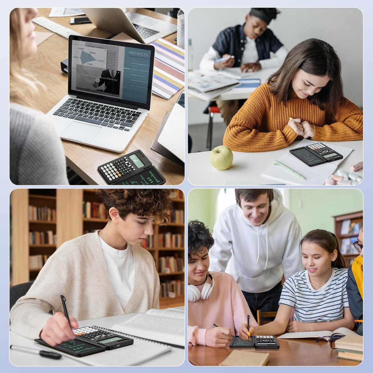 Calculadora Científica NEWYES 991ES MAX Recargable con Almohadilla de Escritura y Estuche Rígido Plegable 417 Funciones