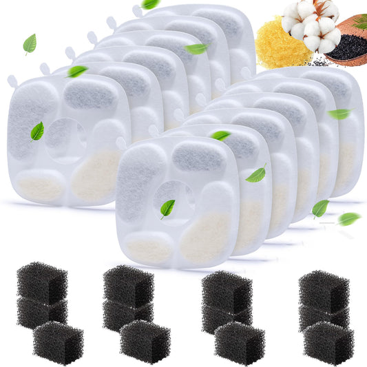 Filtro para Fuente de Agua RBAYSALE Blanco con Sistema de Triple Filtración para Mascotas