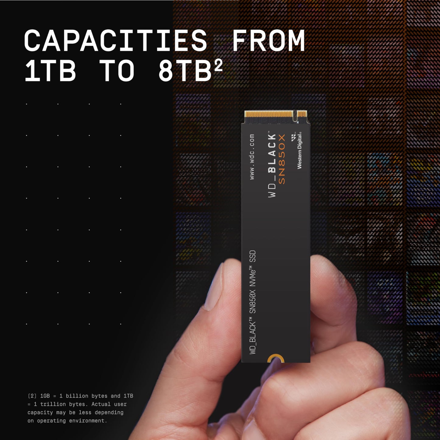 Unidad de Estado Sólido Interna WD_BLACK 1TB Negro NVMe Gen4 PCIe para Juegos