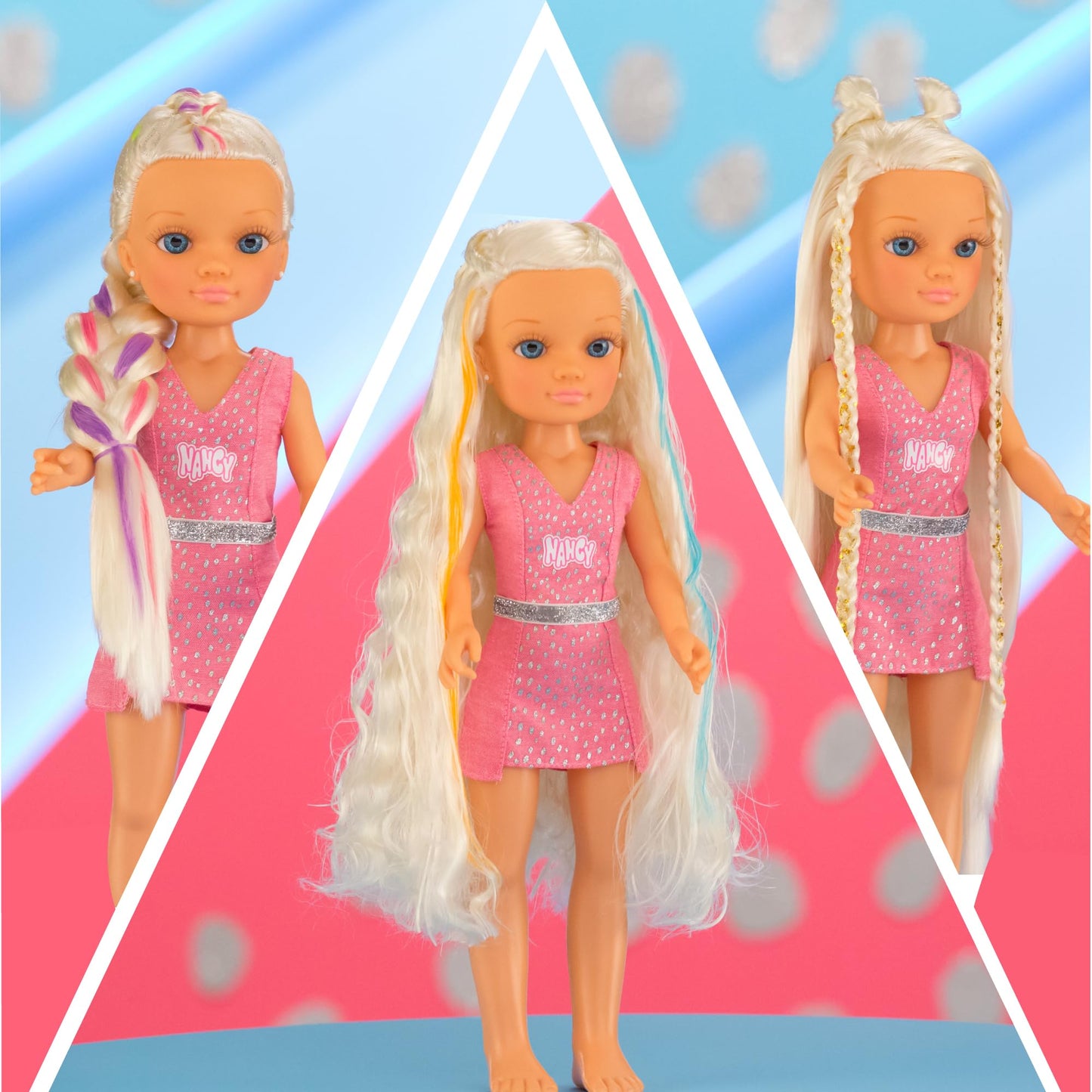 Muñeca Nancy pelo súper largo Famosa pupurina y mechas
