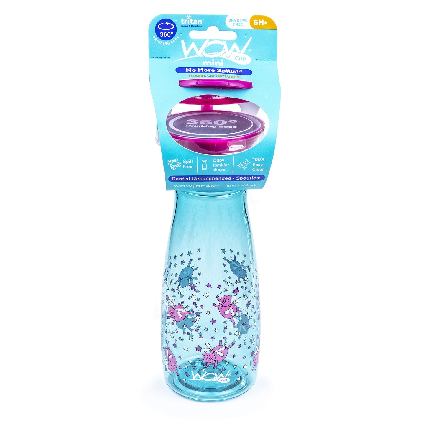 WOW CUP MINI 360 - Taza para beber, 350 ml (azul azulado)